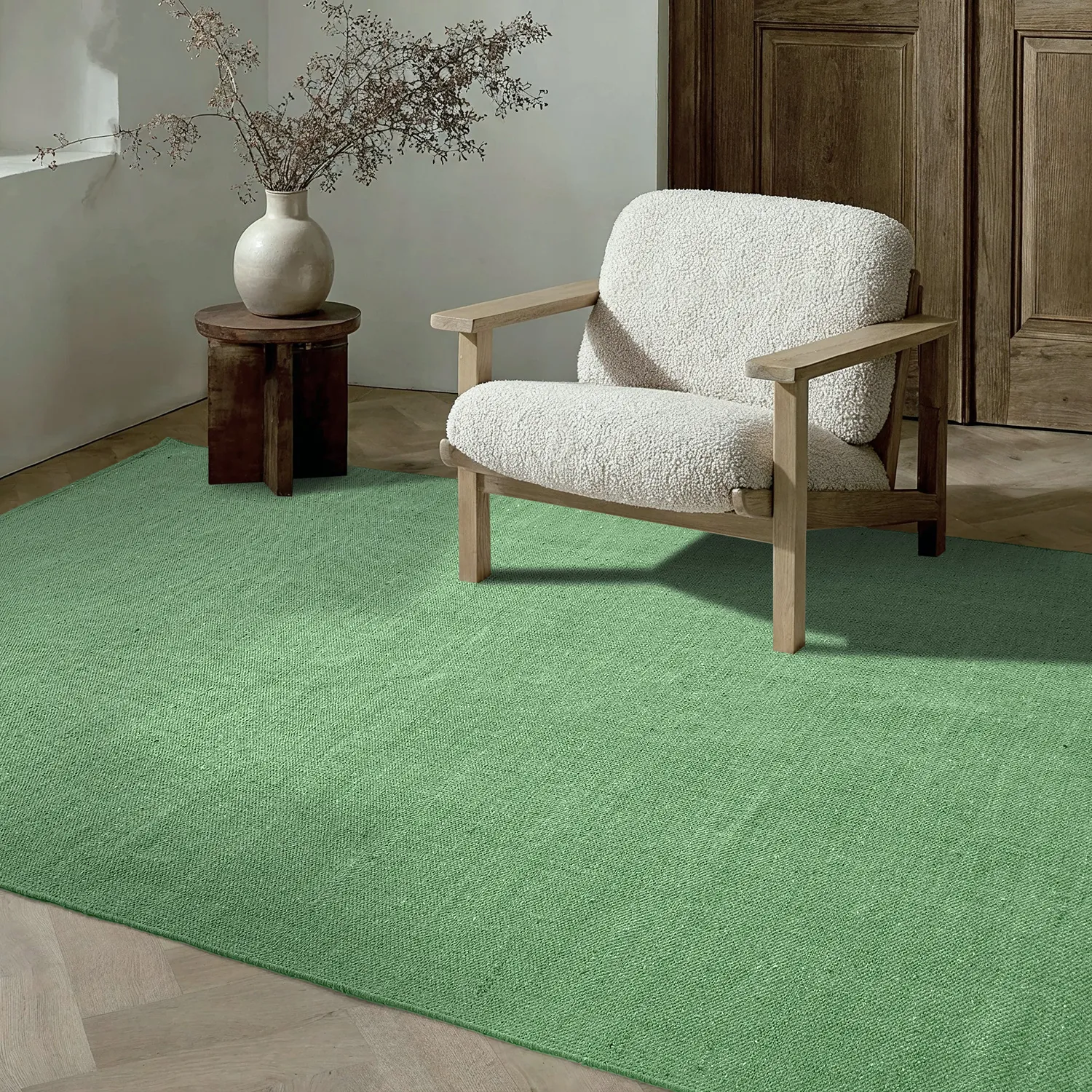 Cotton rug - Rigolet (green)