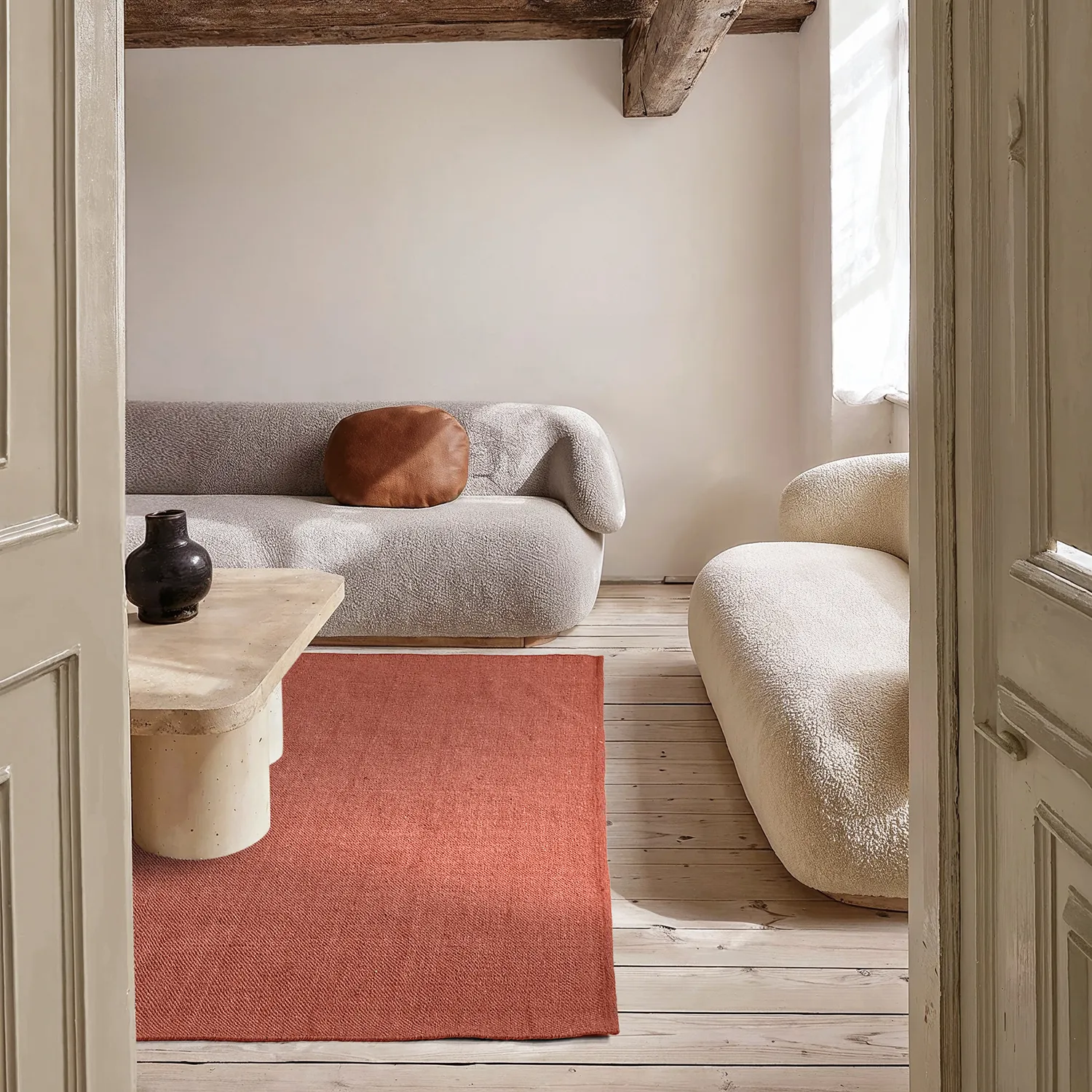 Cotton rug - Rigolet (terracotta)
