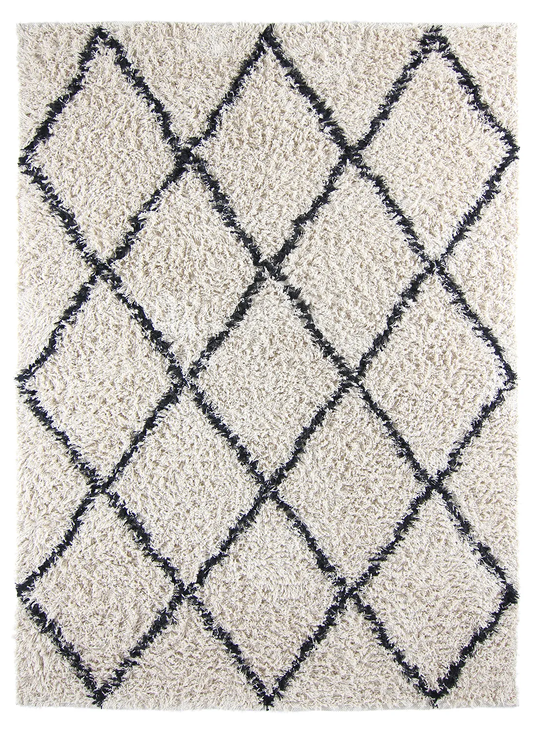 Shaggy rugs - Alcott Natural Cotton Shaggy (black/white)