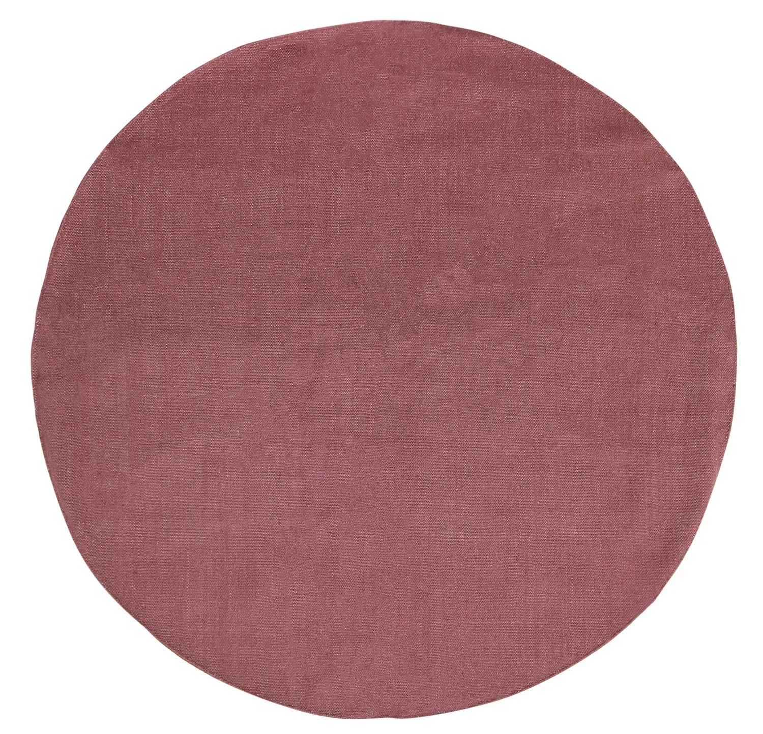 Round cotton rug - Billie (burgundy)