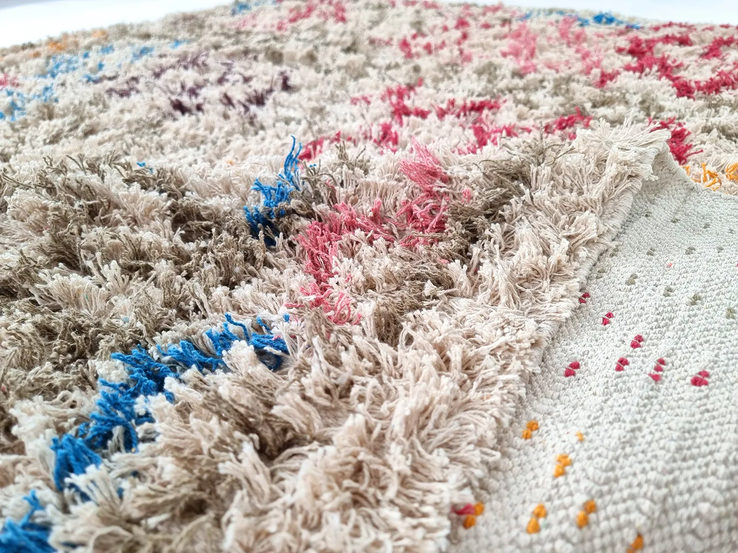 Shaggy rugs - Calder Natural Cotton Shaggy (multi)
