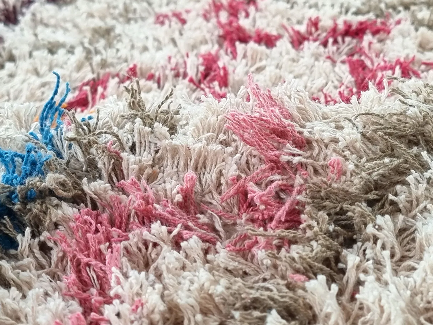 Shaggy rugs - Calder Natural Cotton Shaggy (multi)