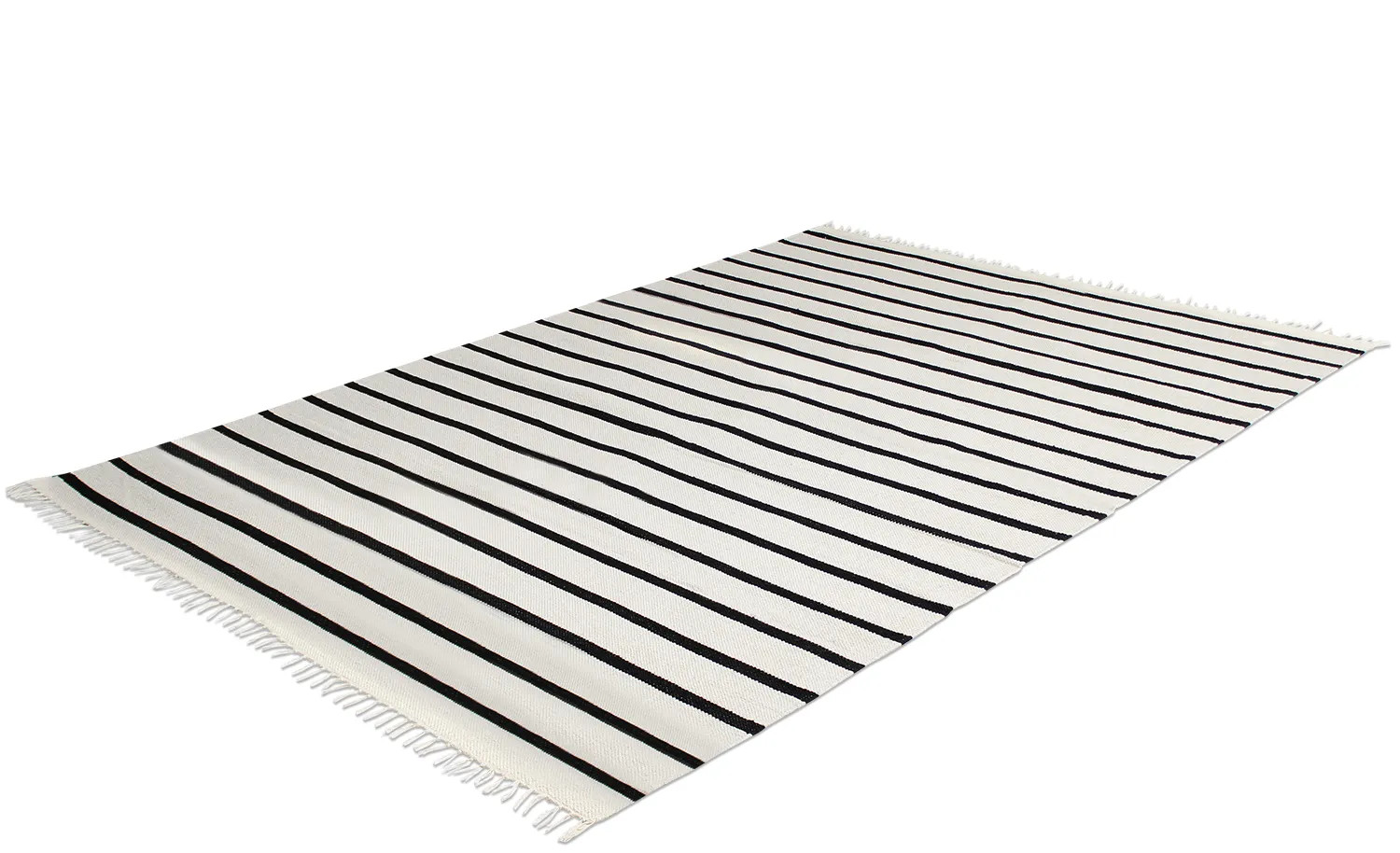 Cotton rug - Helle (offwhite/black)