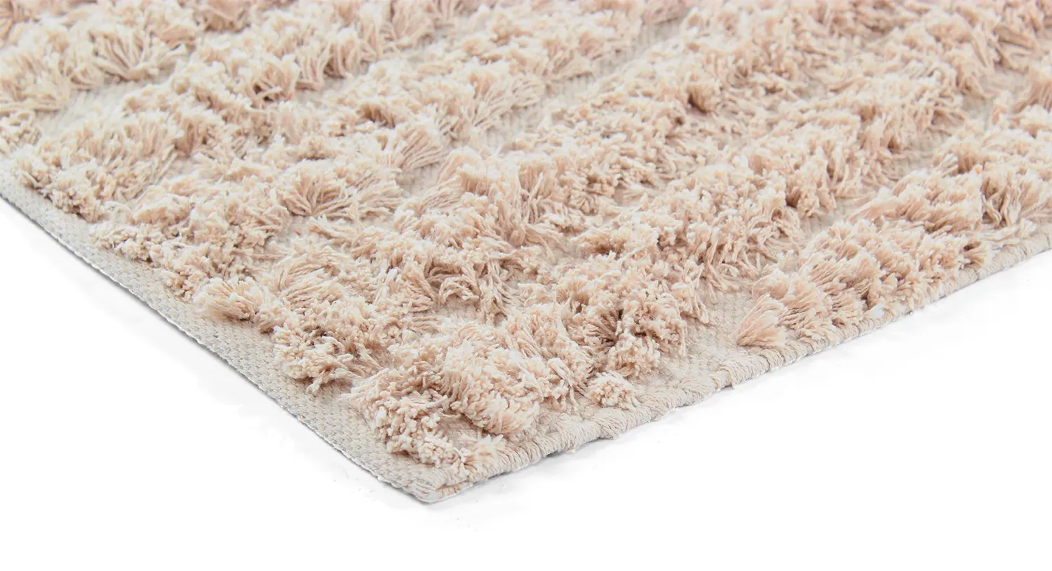 Shaggy rugs - Indra Natural Cotton Shaggy (beige)