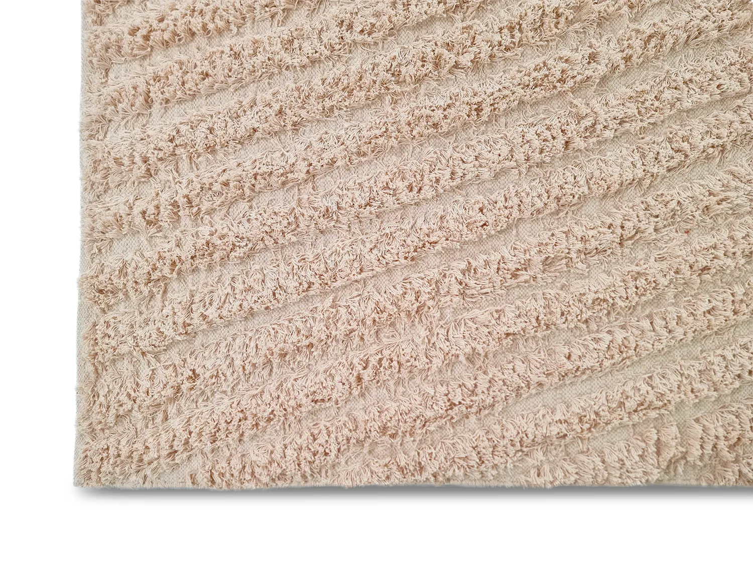 Shaggy rugs - Indra Natural Cotton Shaggy (beige)