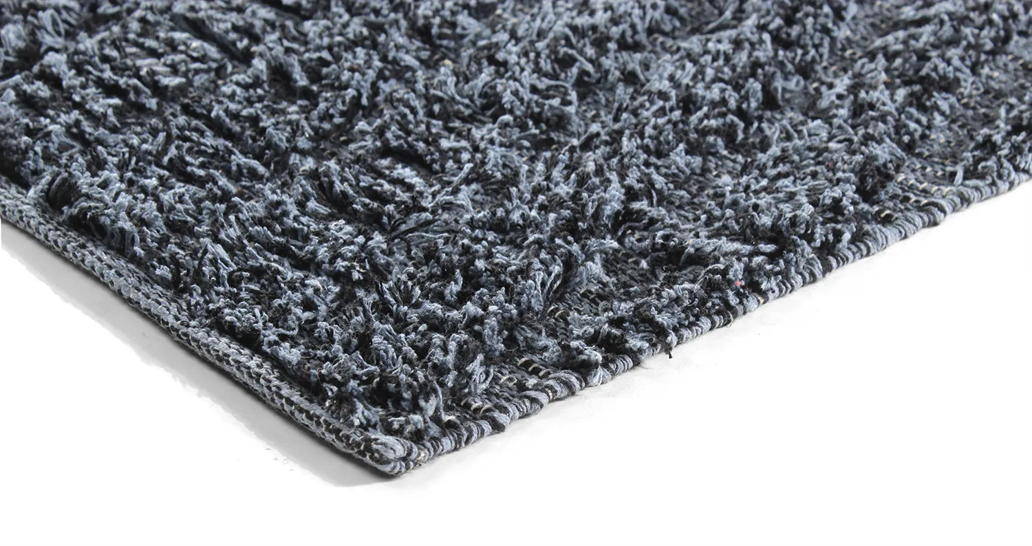 Shaggy rugs - Kendra Natural Cotton Shaggy (grey/black)