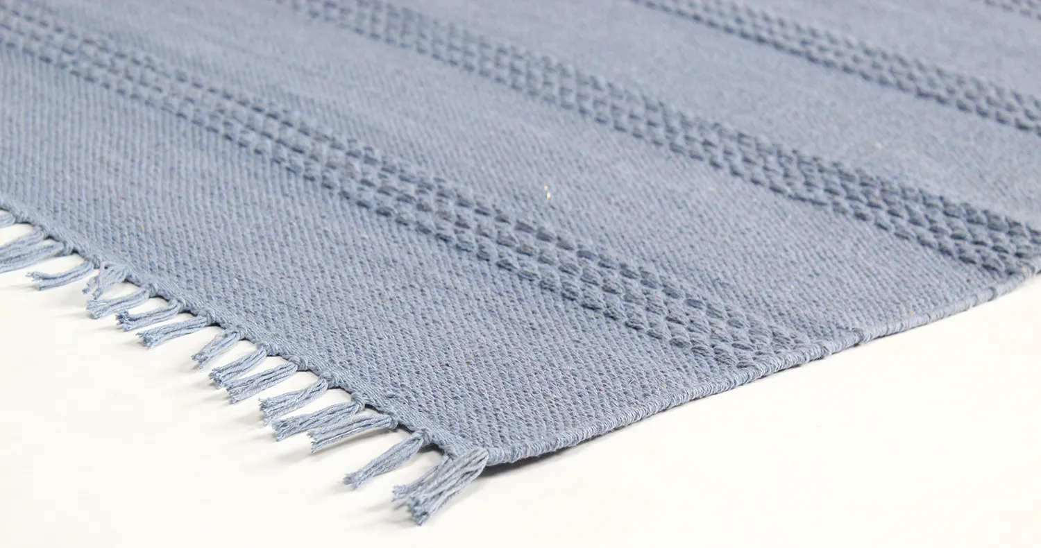 Cotton rug - Lilje (blue)