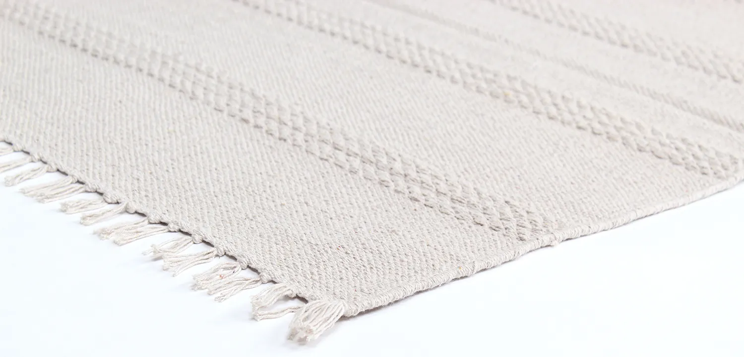 Cotton rug - Lilje (light beige)