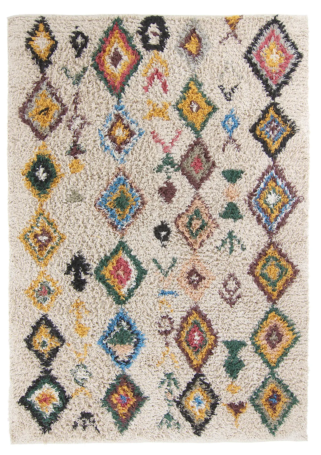 Shaggy rugs - Siddel Natural Cotton Shaggy (beige/multi)