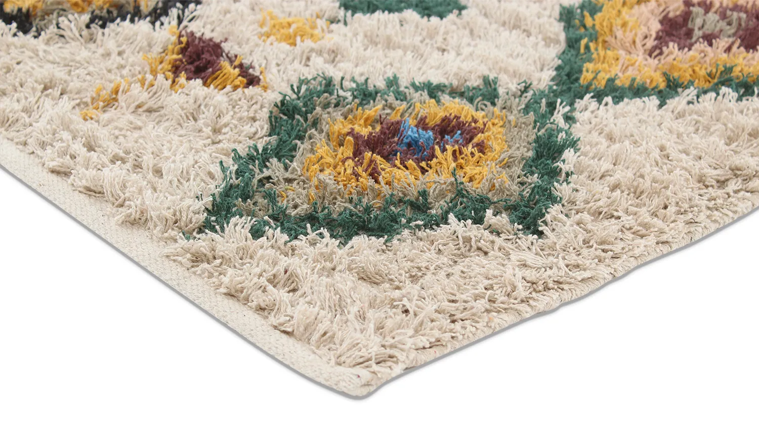 Shaggy rugs - Siddel Natural Cotton Shaggy (beige/multi)