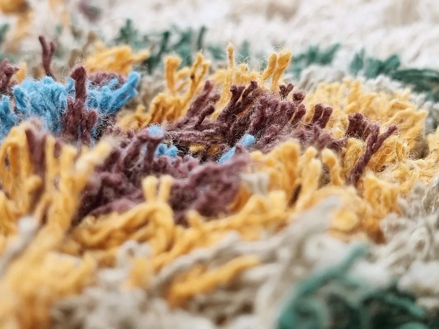 Shaggy rugs - Siddel Natural Cotton Shaggy (beige/multi)