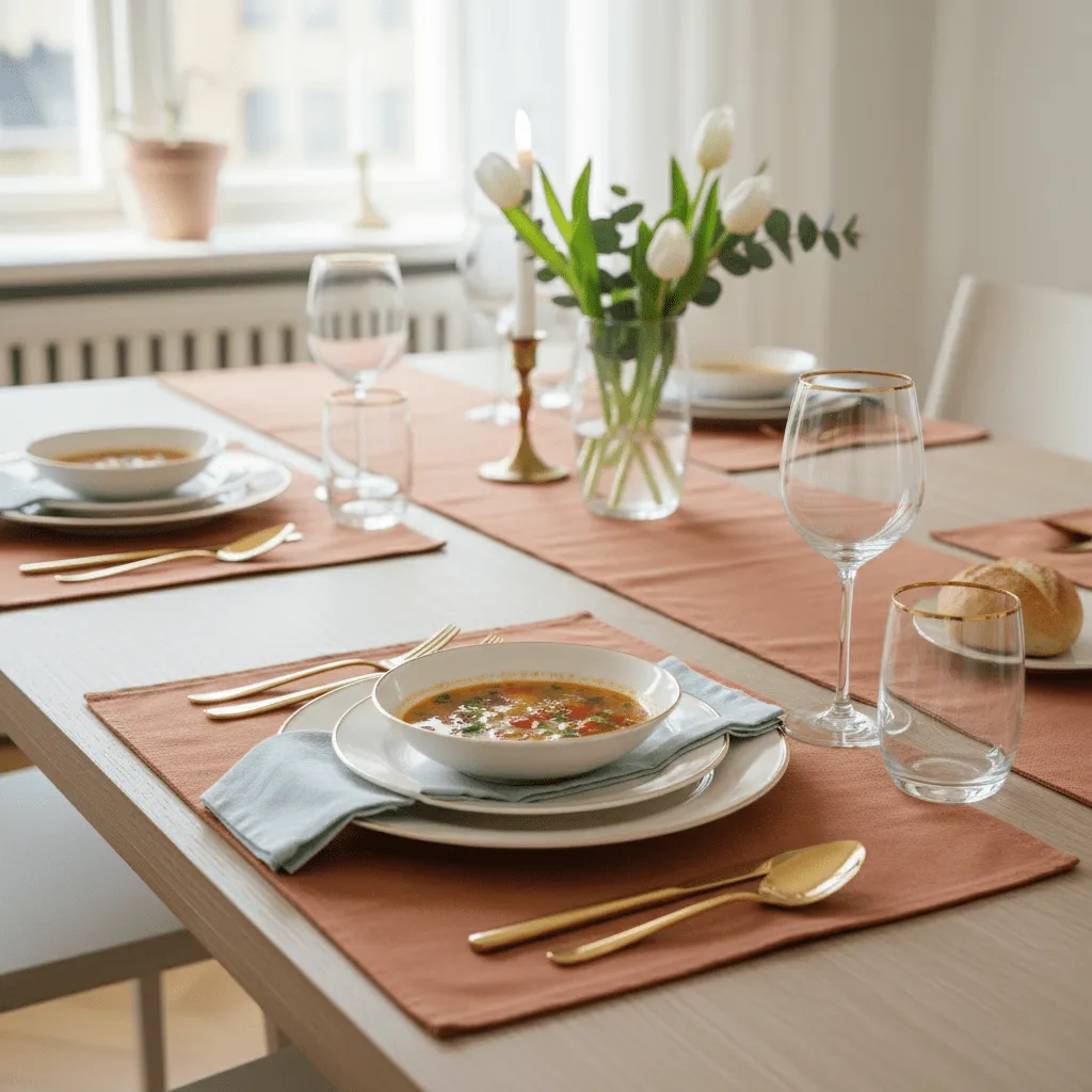 Table runner - Niva (light brown)