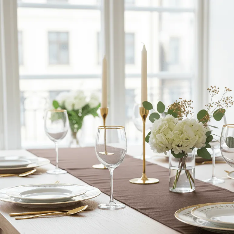 Table runner - Niva (dark brown)