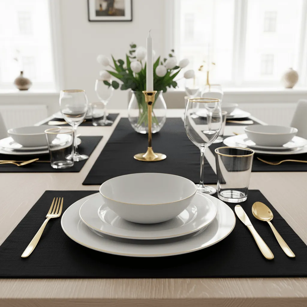 Table runner - Niva (black)