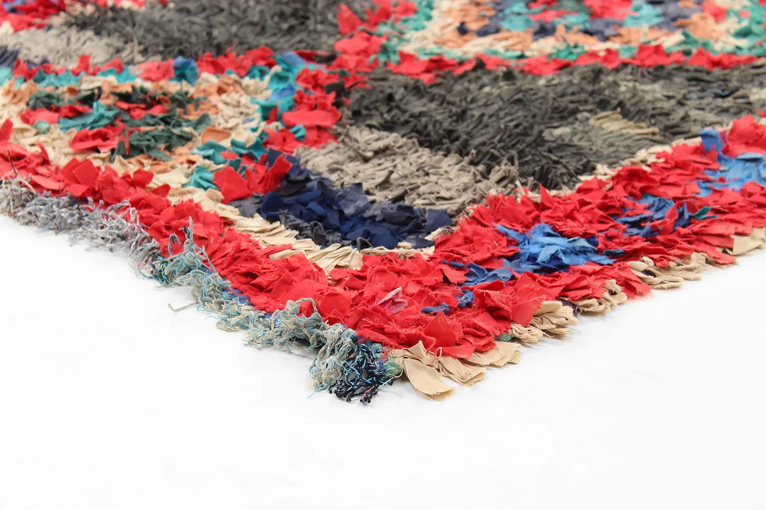 Moroccan Berber rug Boucherouite 245 x 110 cm