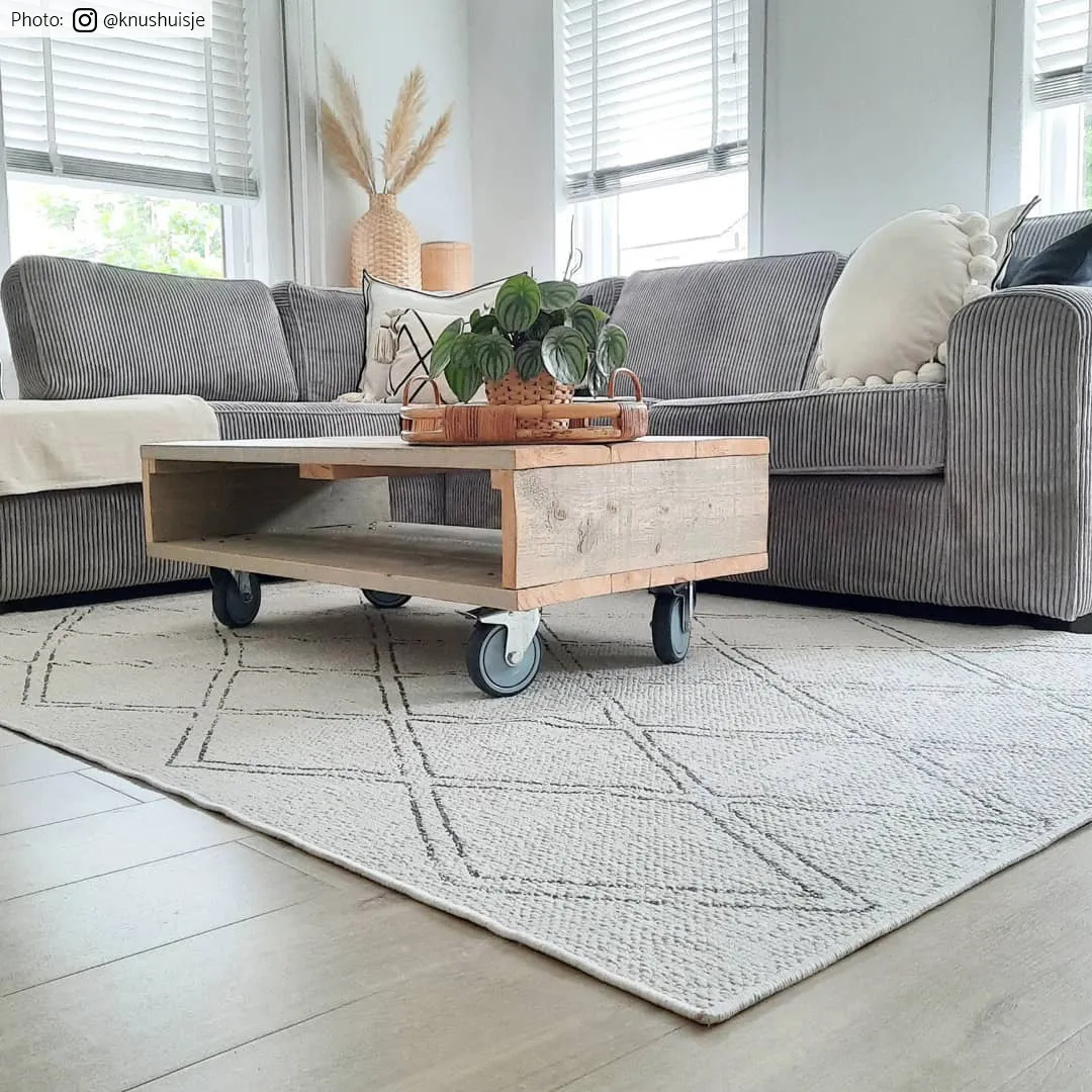 Indoor/Outdoor rug - Brussels Diamond (white)