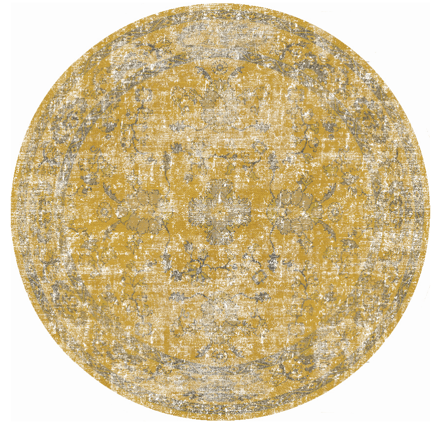 Round rug - Gombalia (yellow)