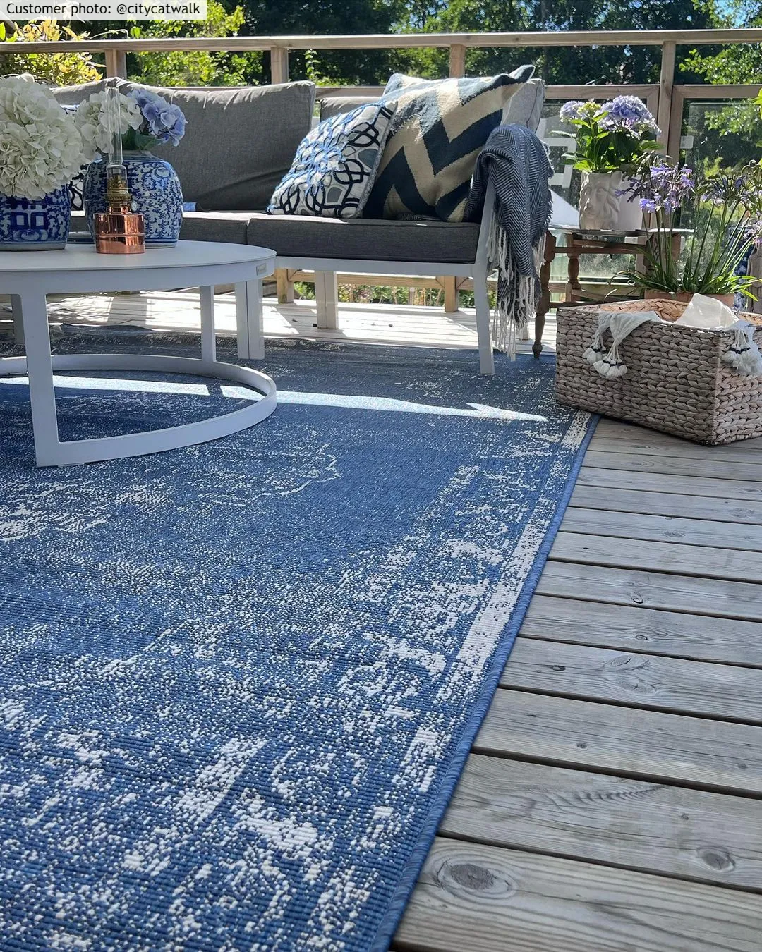 Indoor/Outdoor rug - Brussels Weave (blue)
