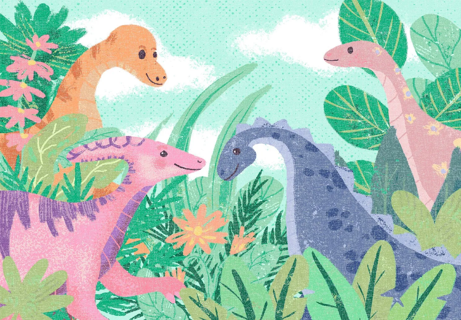 Childrens rugs - Dino Friends (multi)