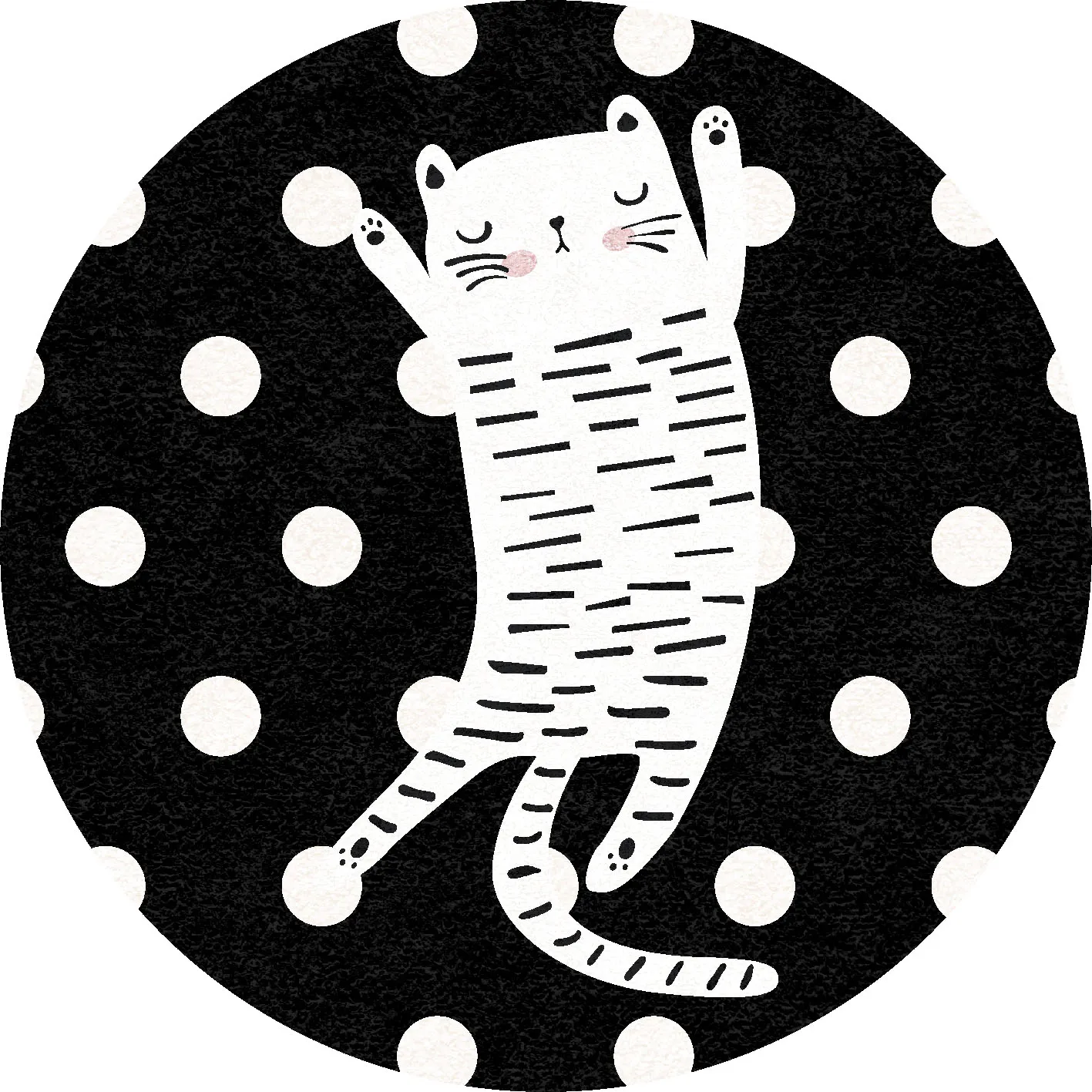 Round rug - Sleepy Kitten (multi)