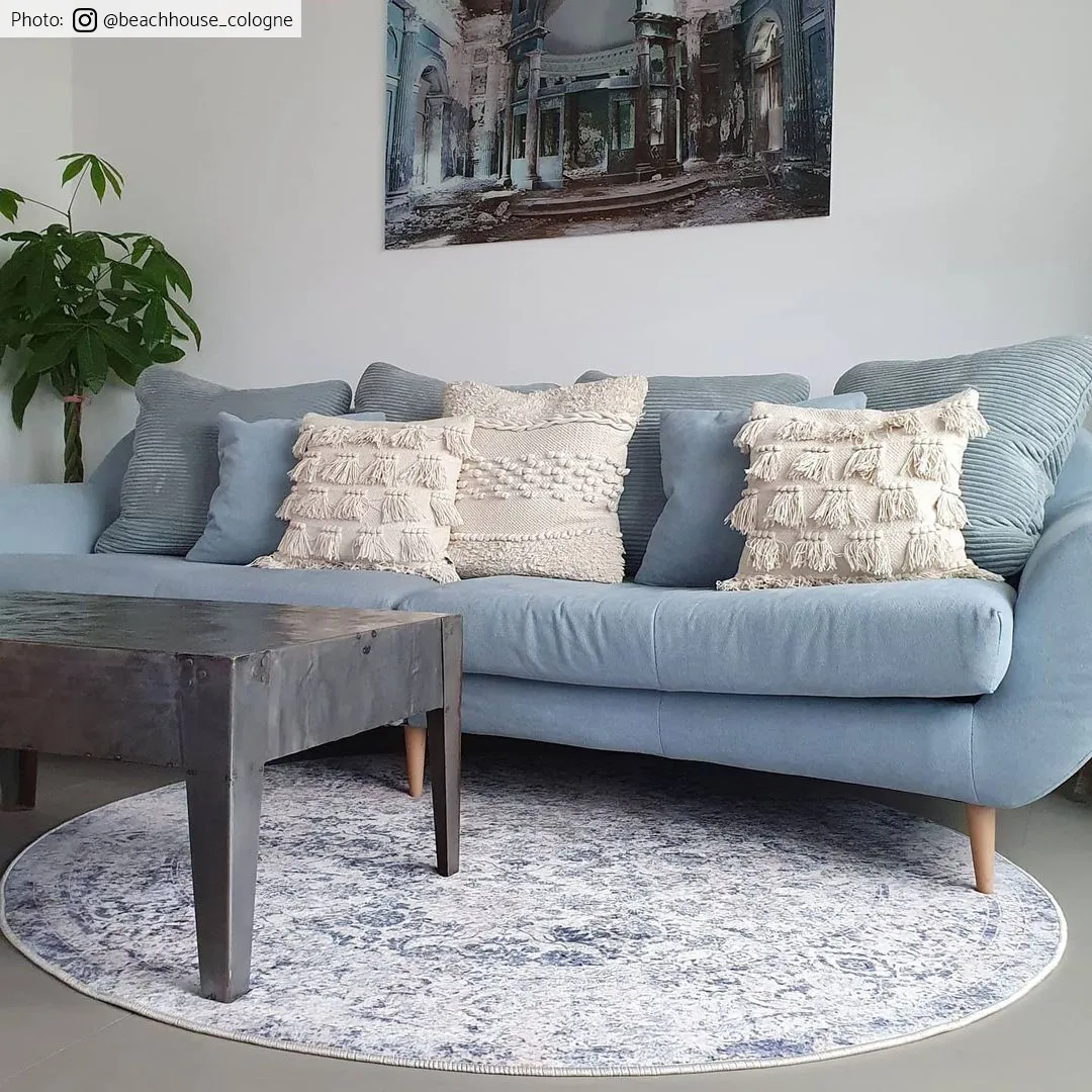 Round rug - Denizli (blue)
