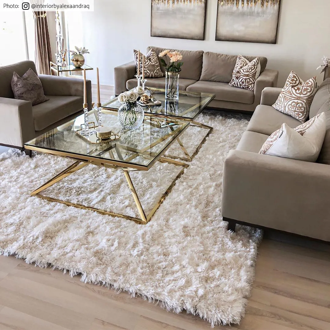 Shaggy rugs - Janjira (white)
