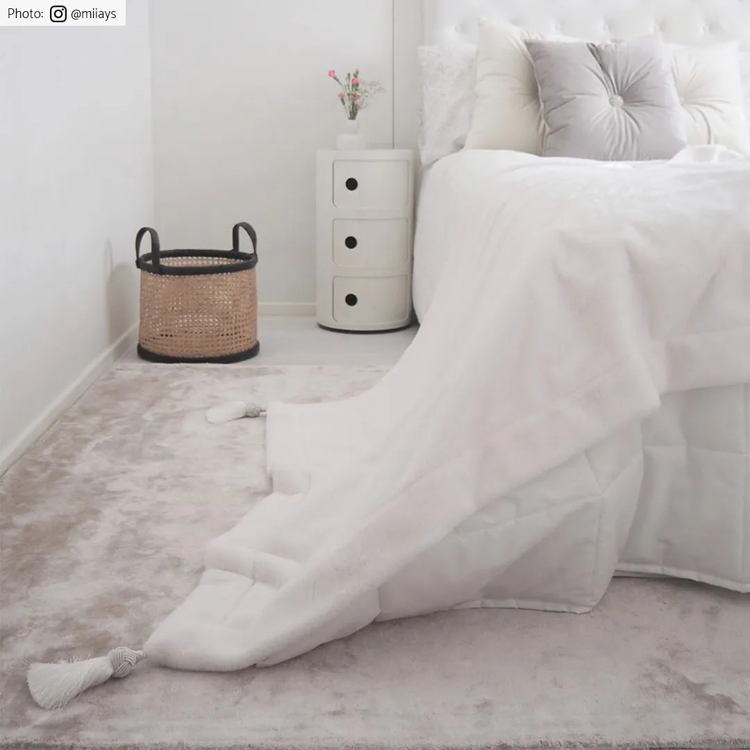Viscose rug - Jodhpur Special Luxury Edition (light grey/beige)