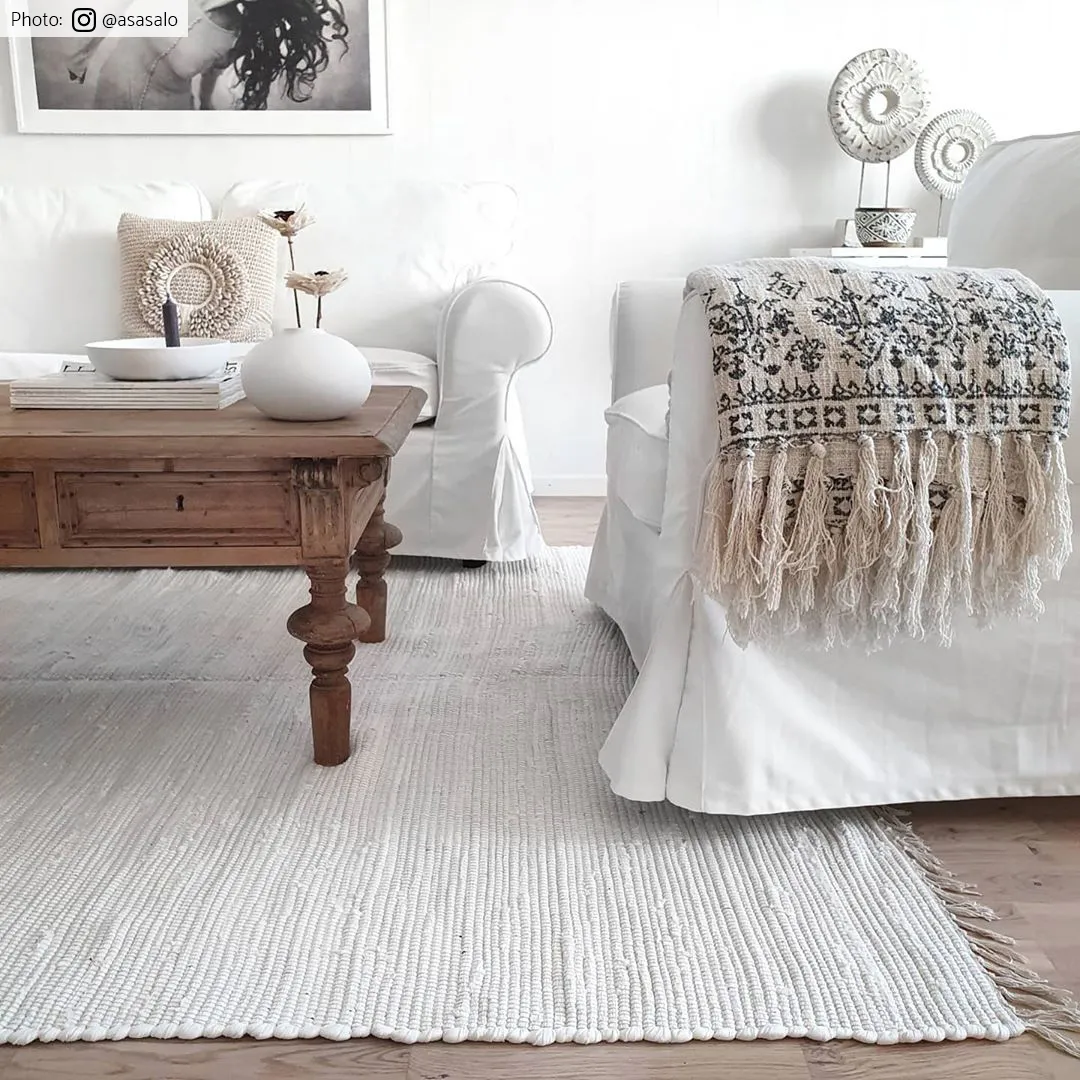 Rag rug - Silje (white)