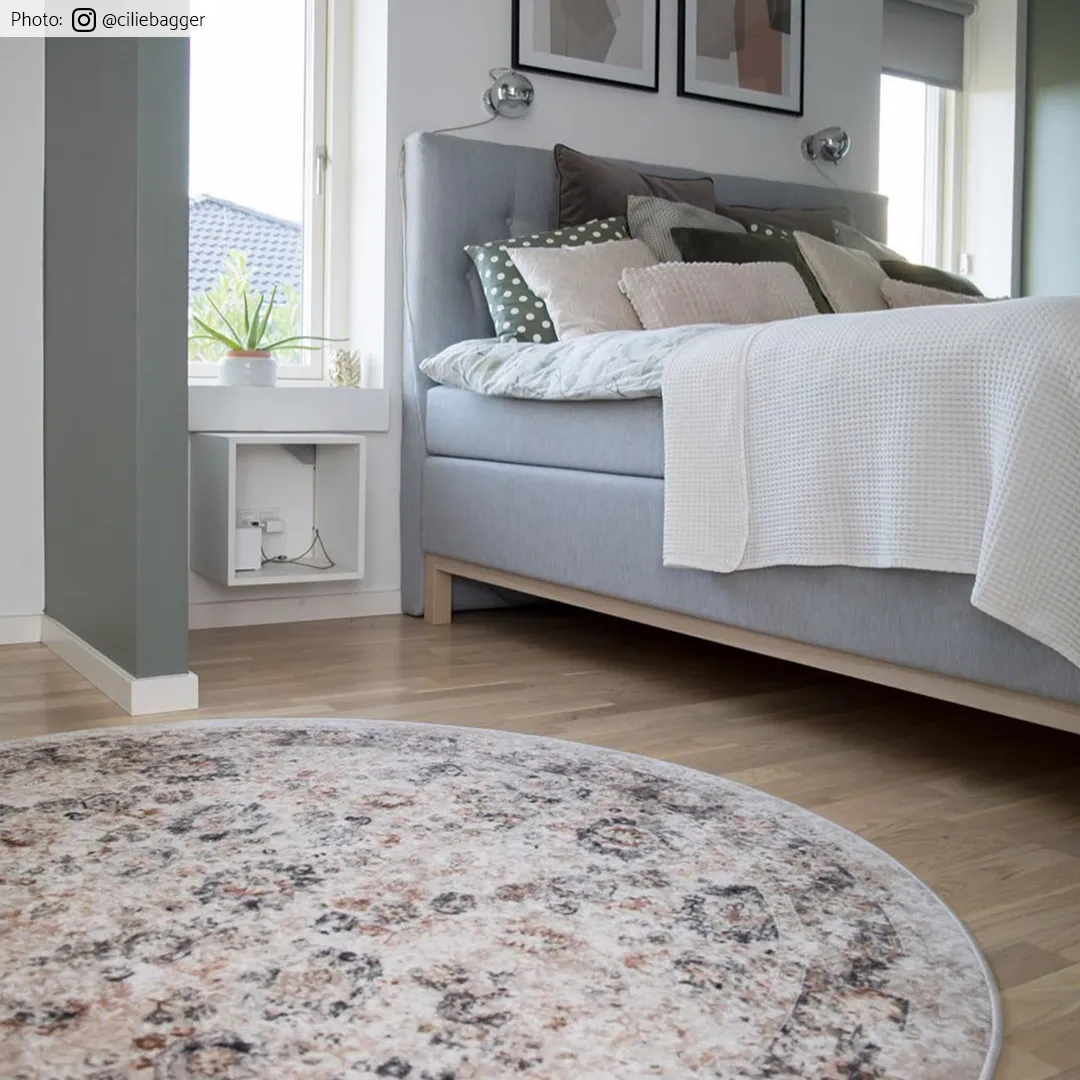 Round rug - Toujane (grey)