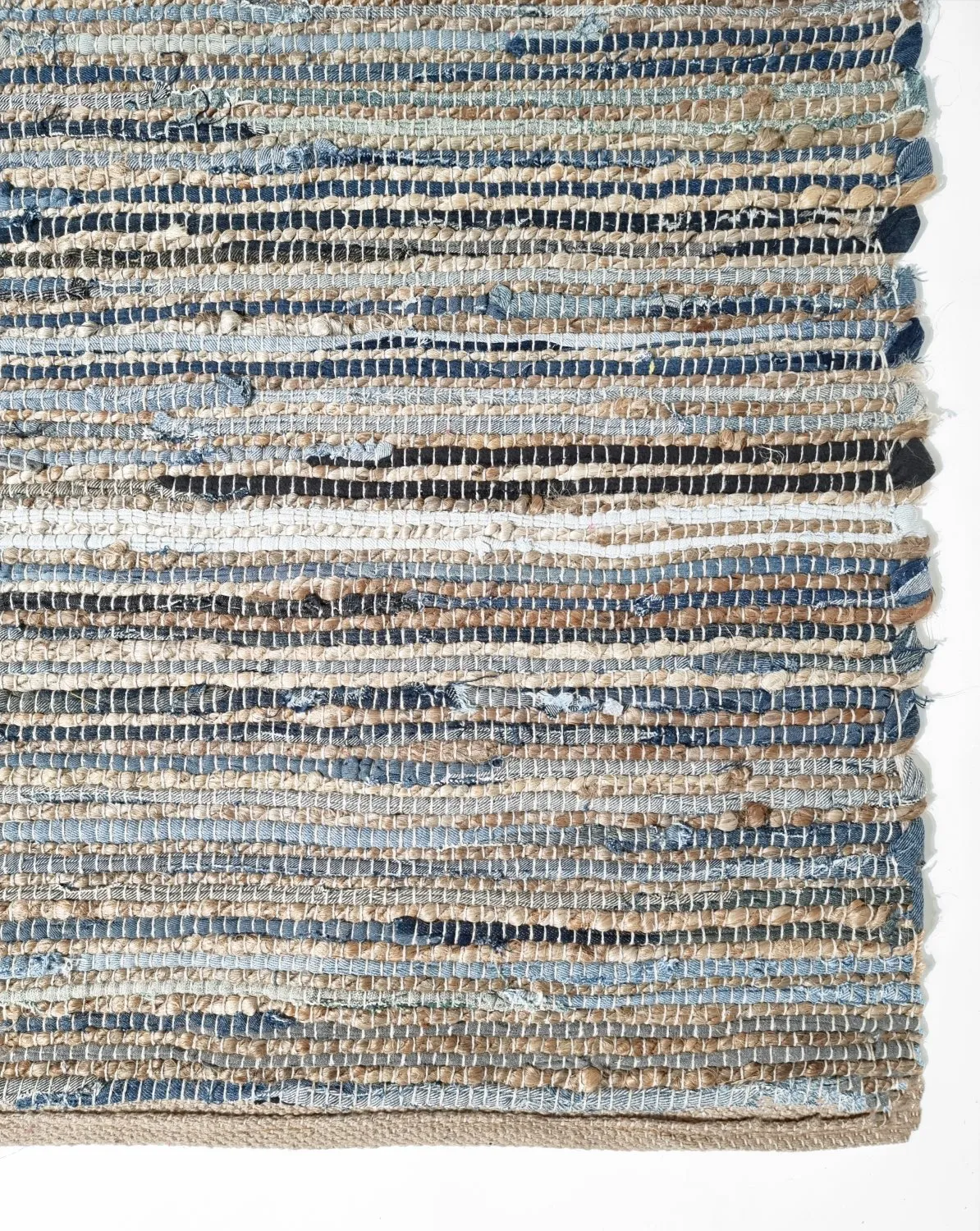 Rag rug - Darsi (blue/beige)