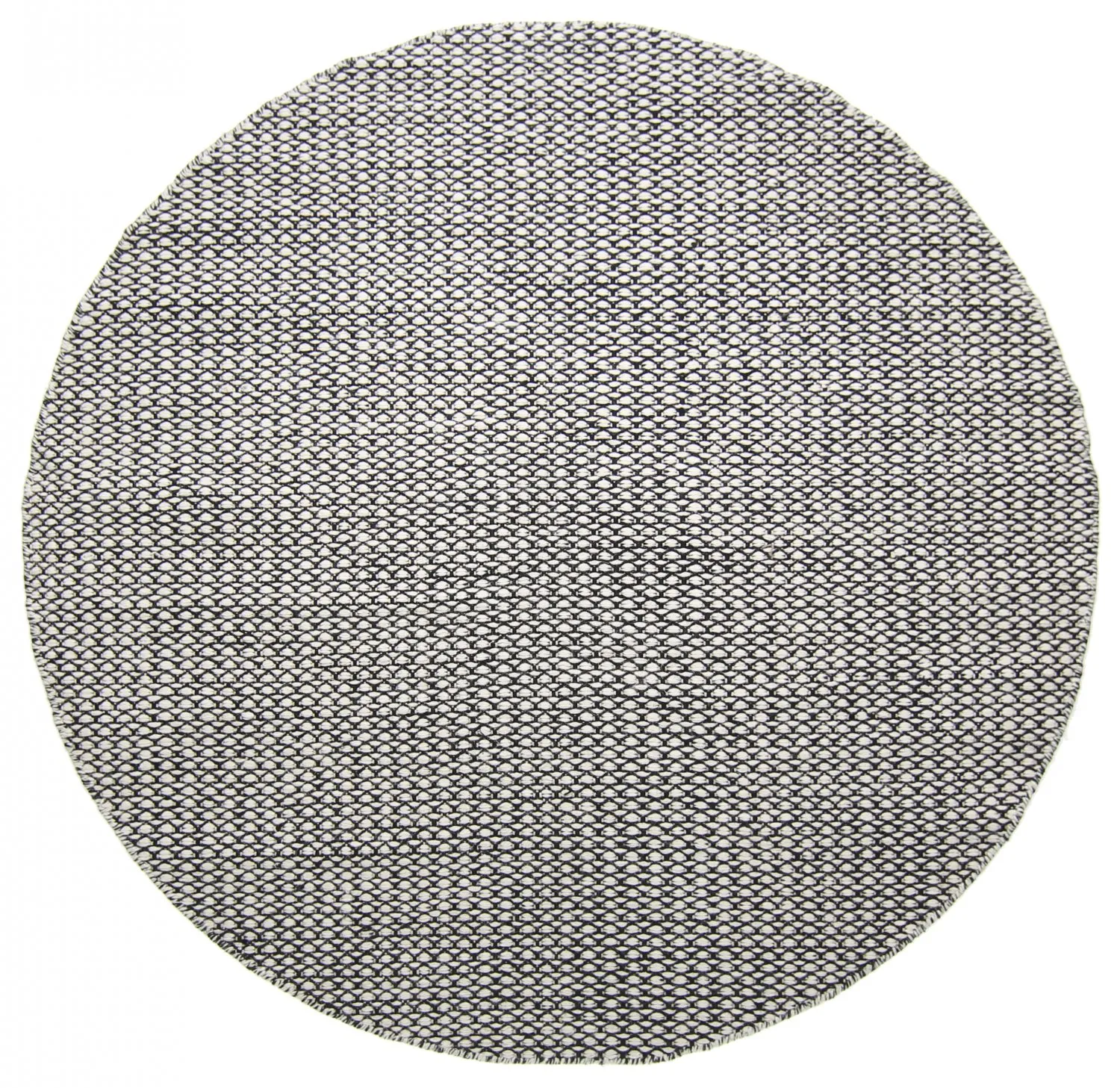 Round rug - Delly (black/white)