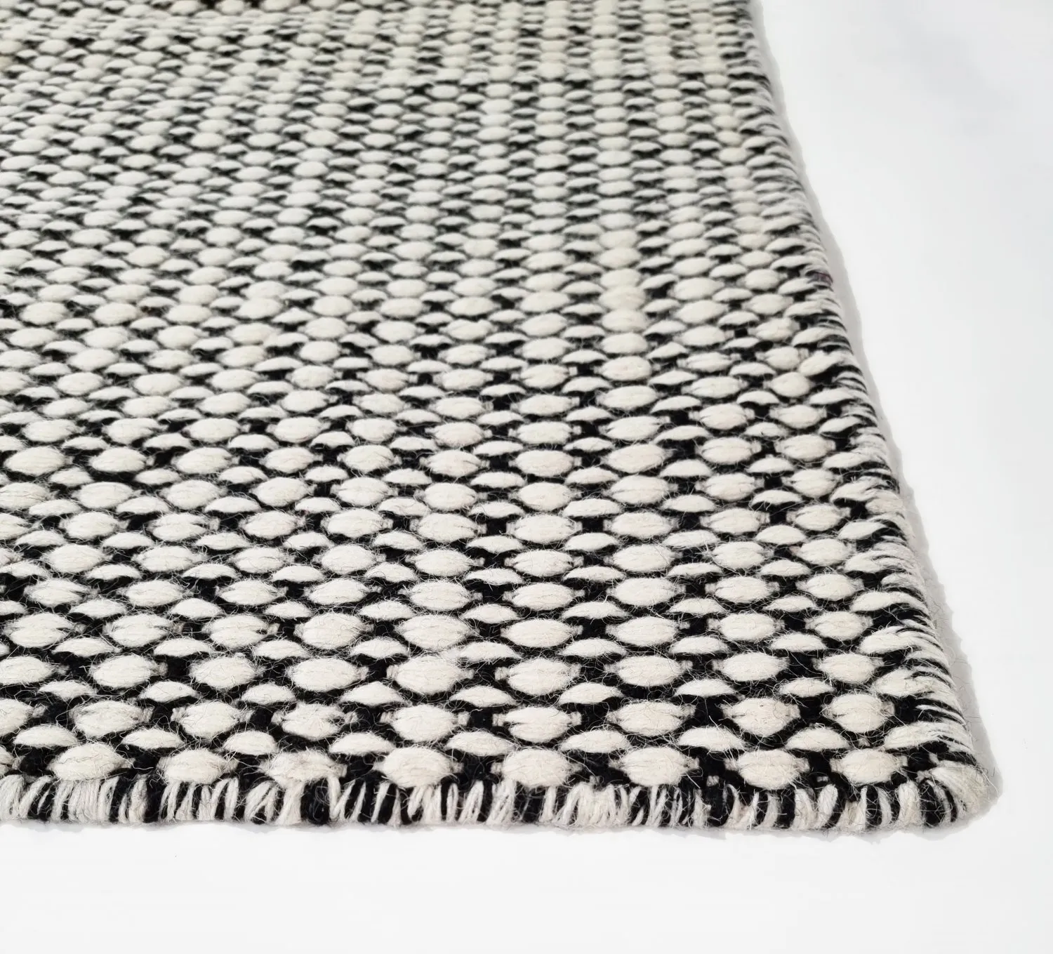 Wool rug - Delly (black/white)