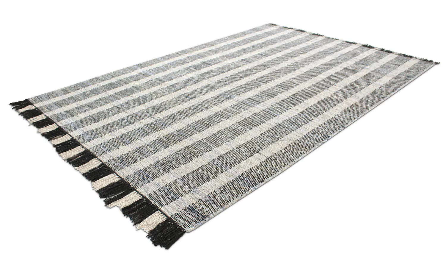 Denim rug - Ally (black/off white)