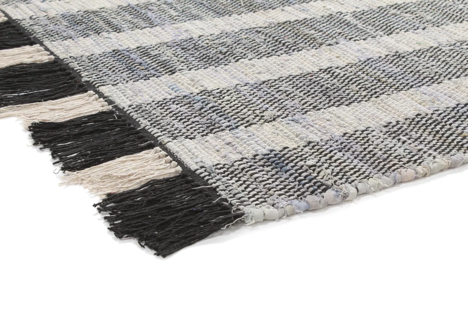 Denim rug - Ally (black/off white)