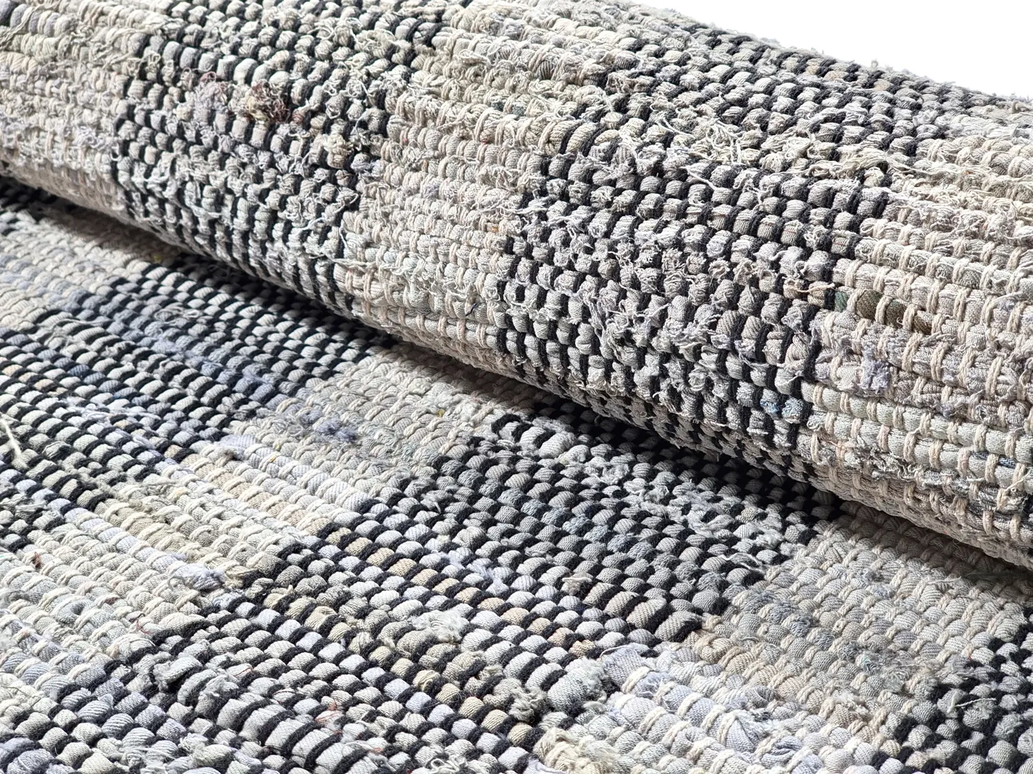 Denim rug - Ally (black/off white)
