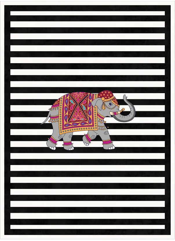 Wilton rug - Develi (black/white)