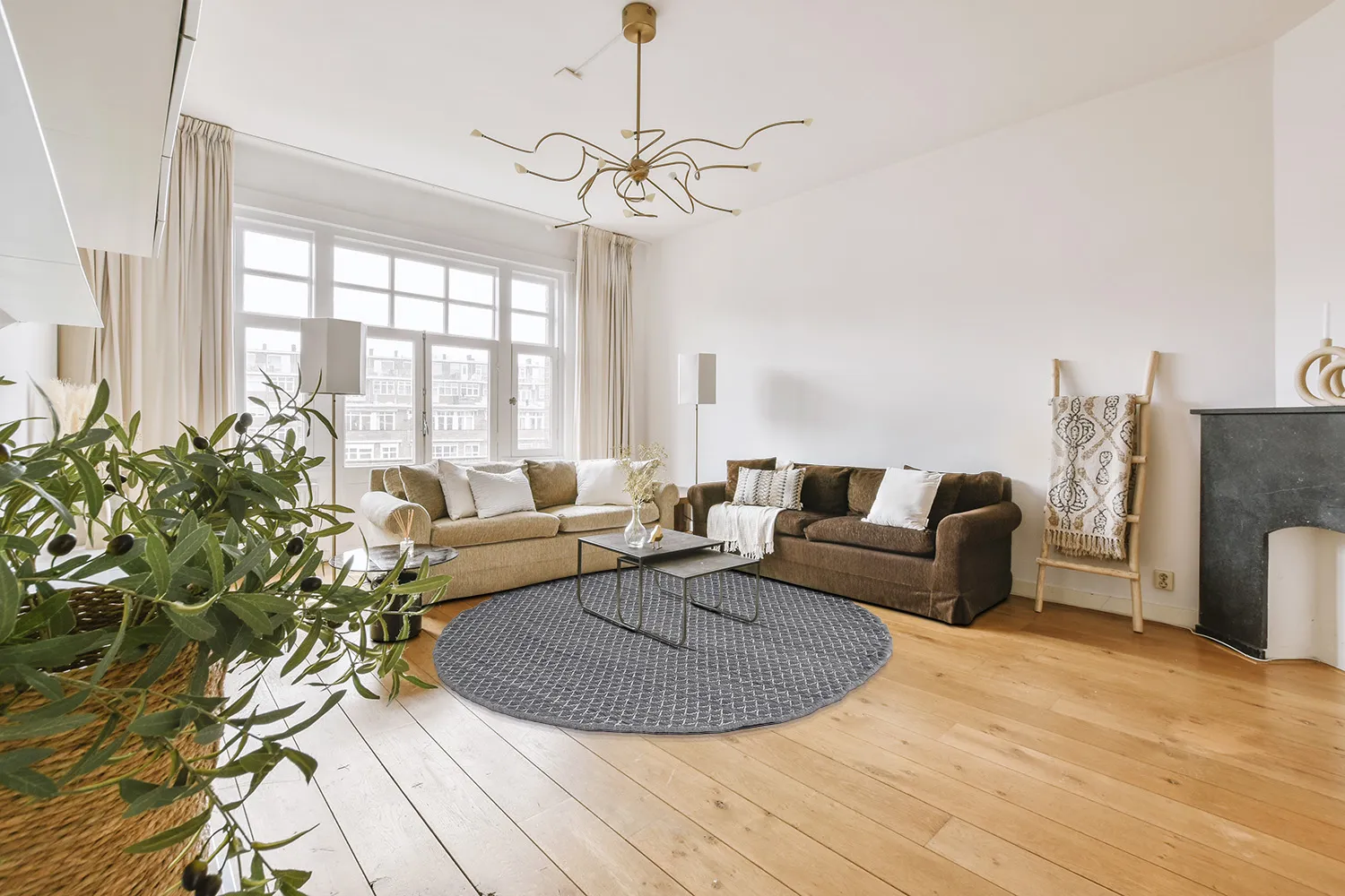 Round rug - Belize (grey)