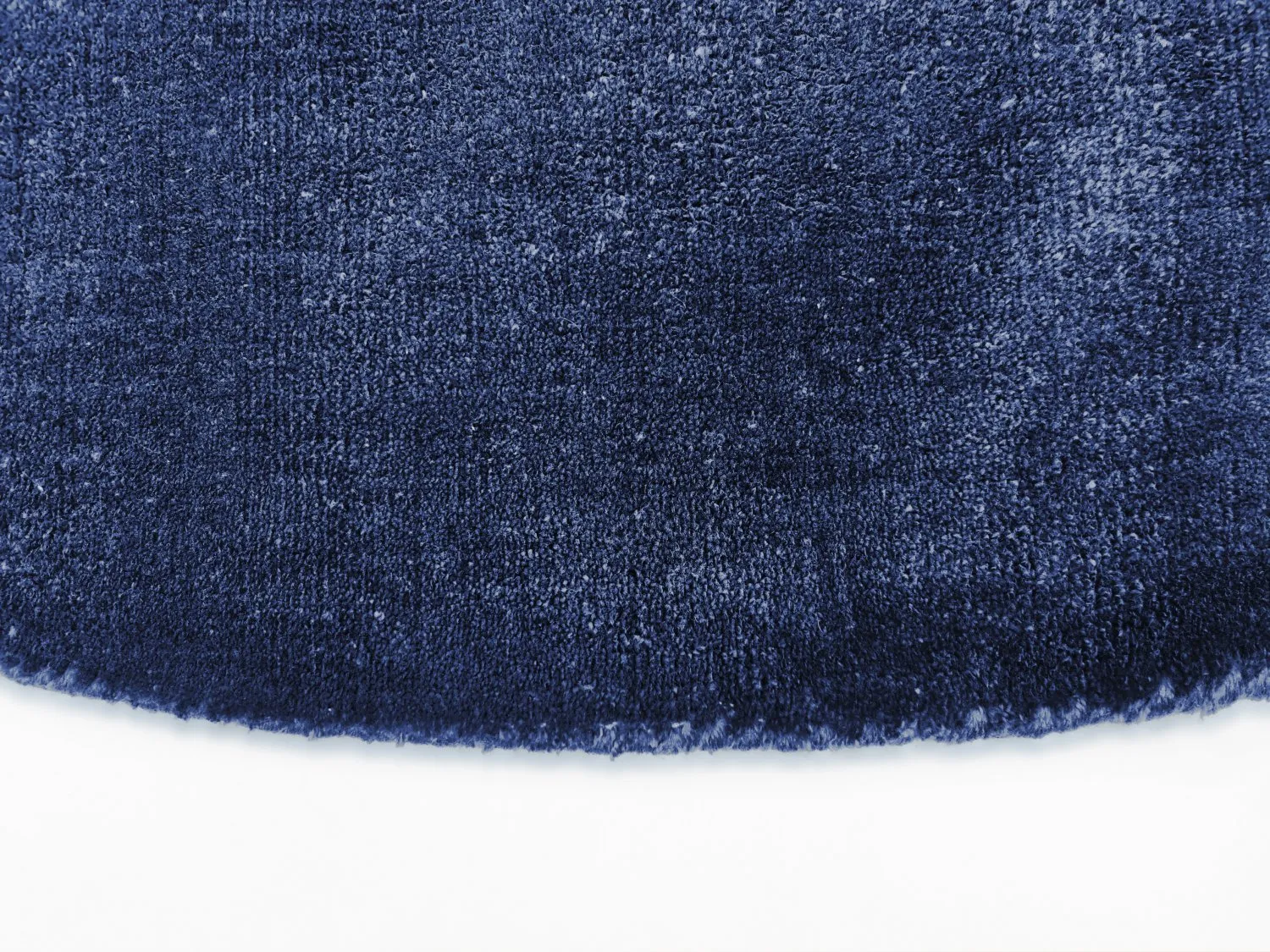 Round rug - Recycled PET with viscose look (navy)