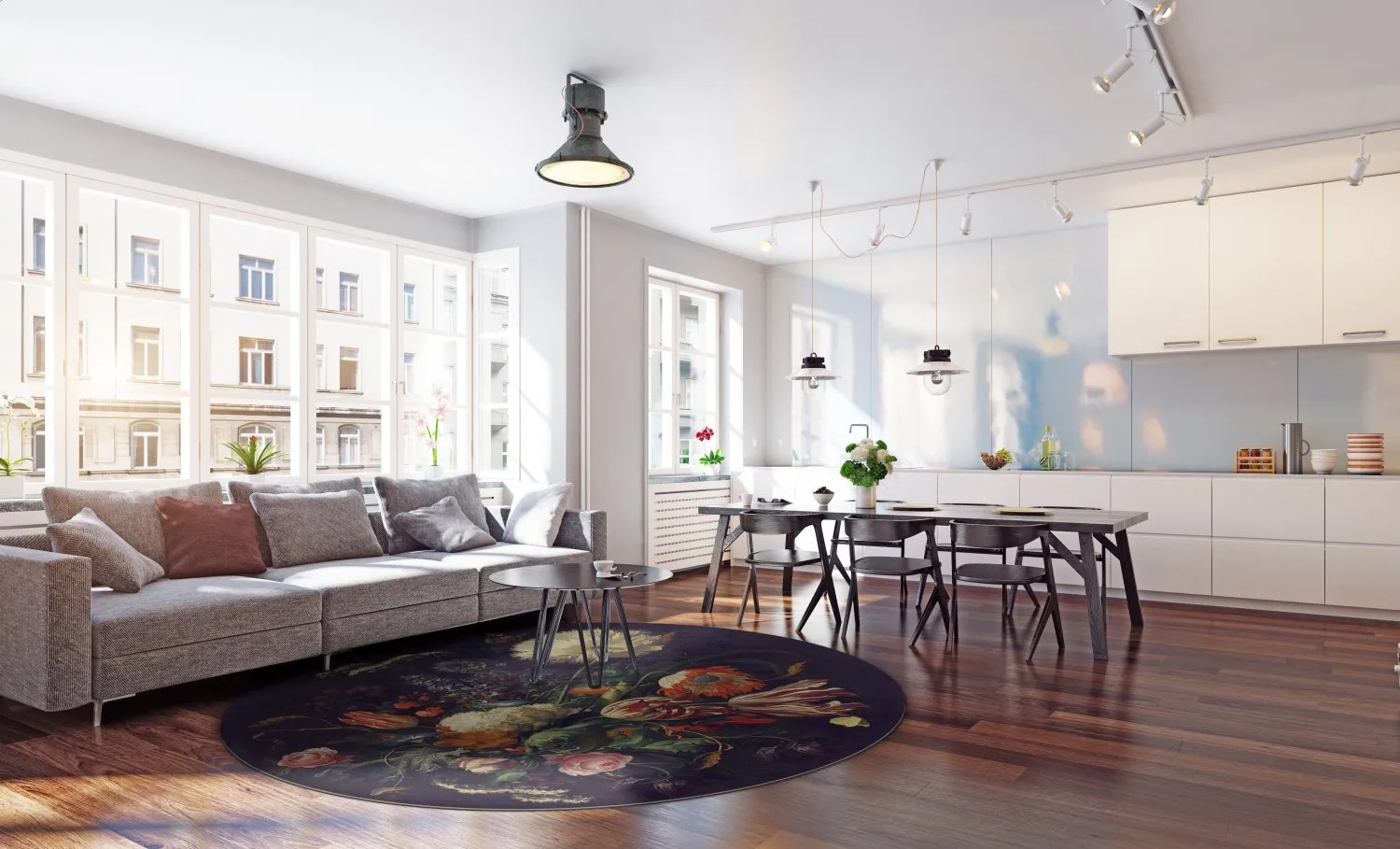 Round rug - Rich Flowers (multi)