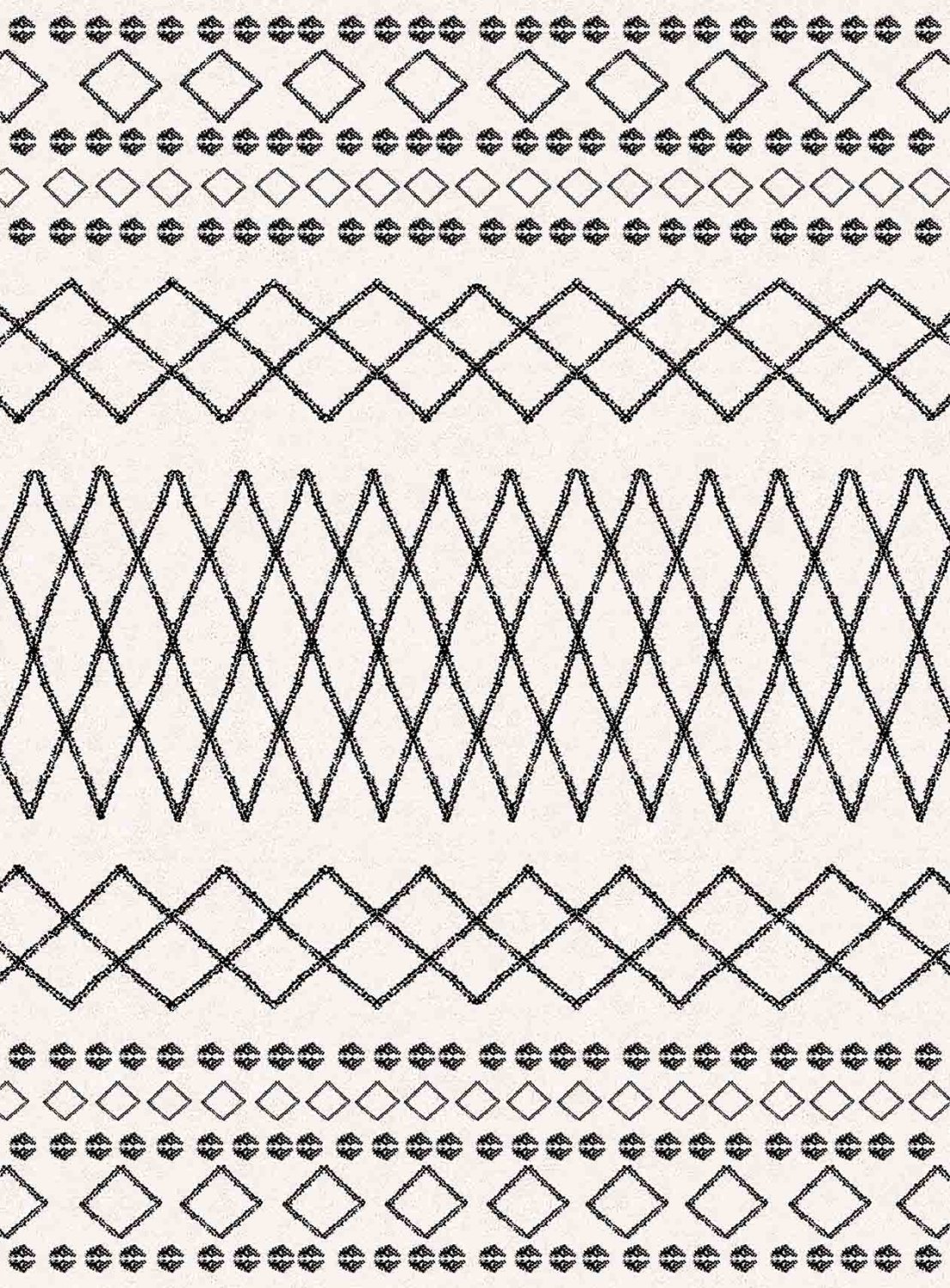 Wilton rug - Safi (black/white)