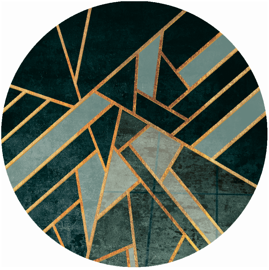 Round rug - Amasra (green)