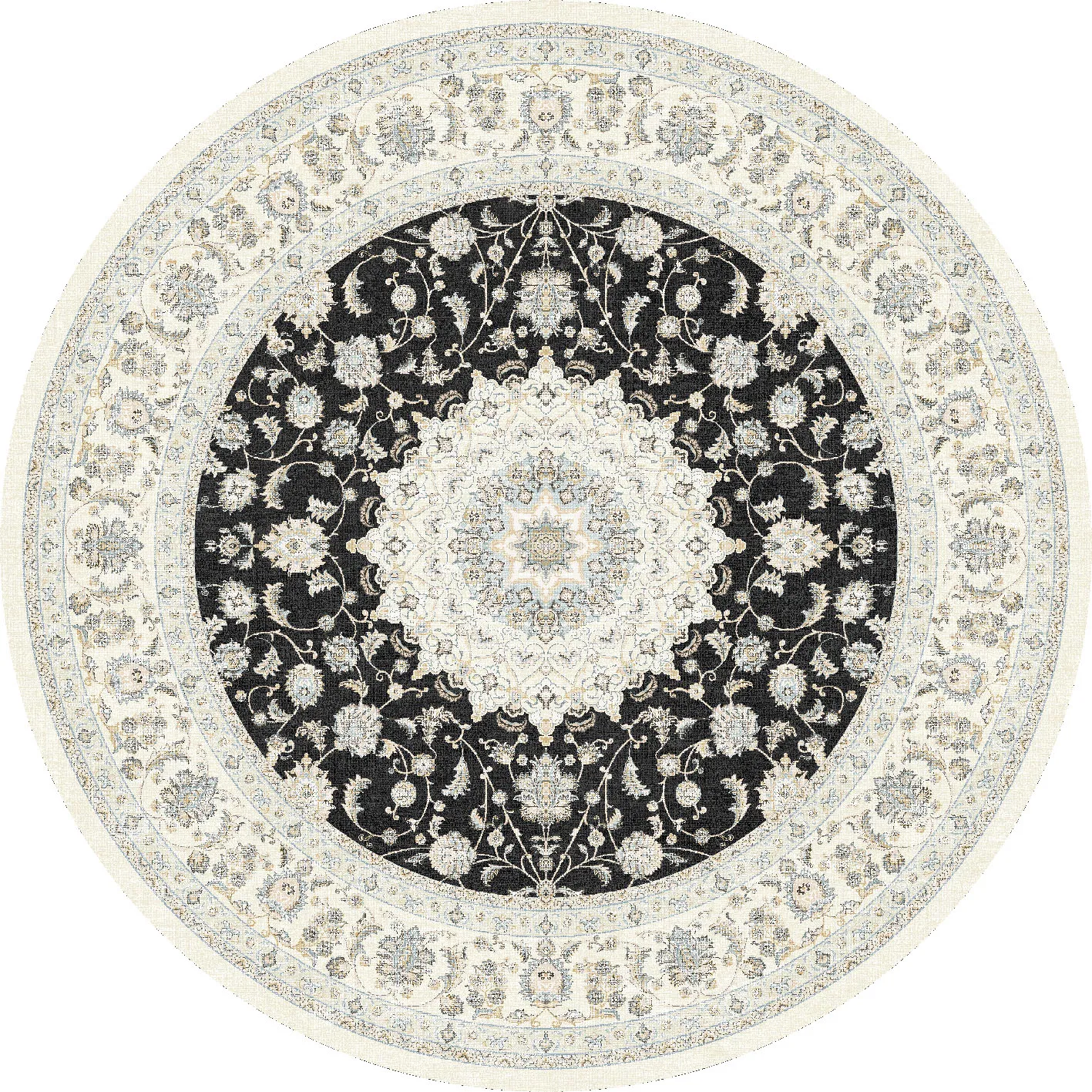 Round rug - Arabella (black)