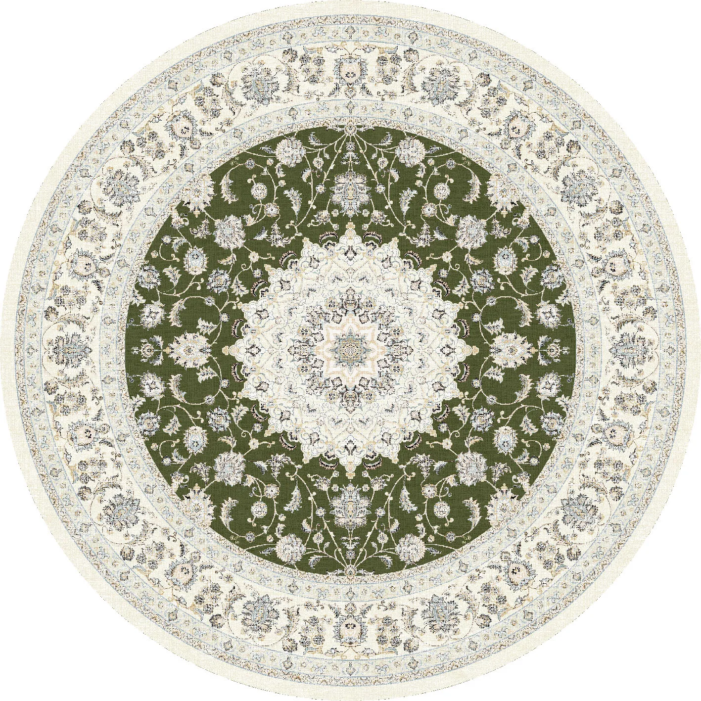 Round rug - Arabella (green)