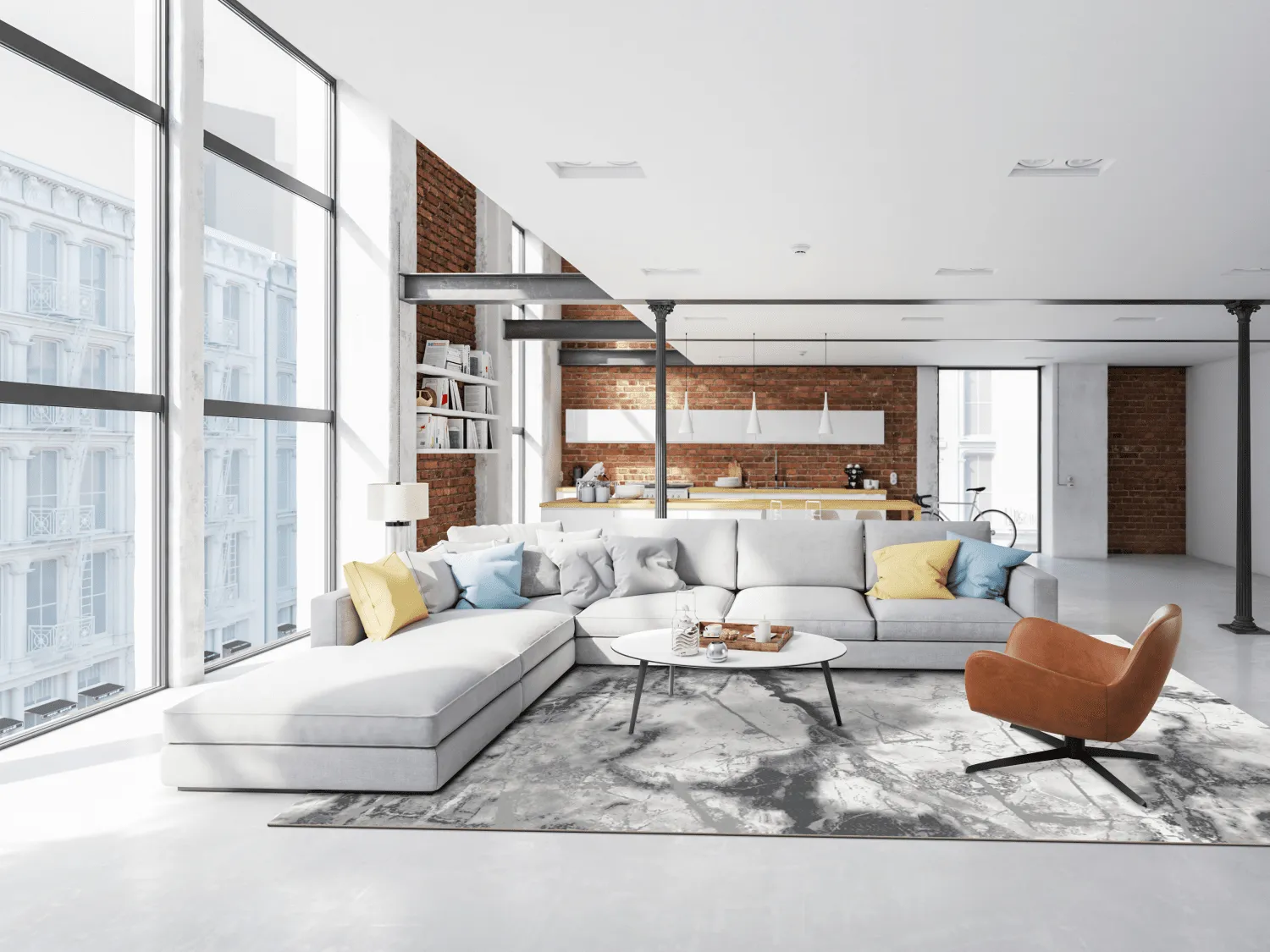 Wilton rug - Mermer (grey/white)