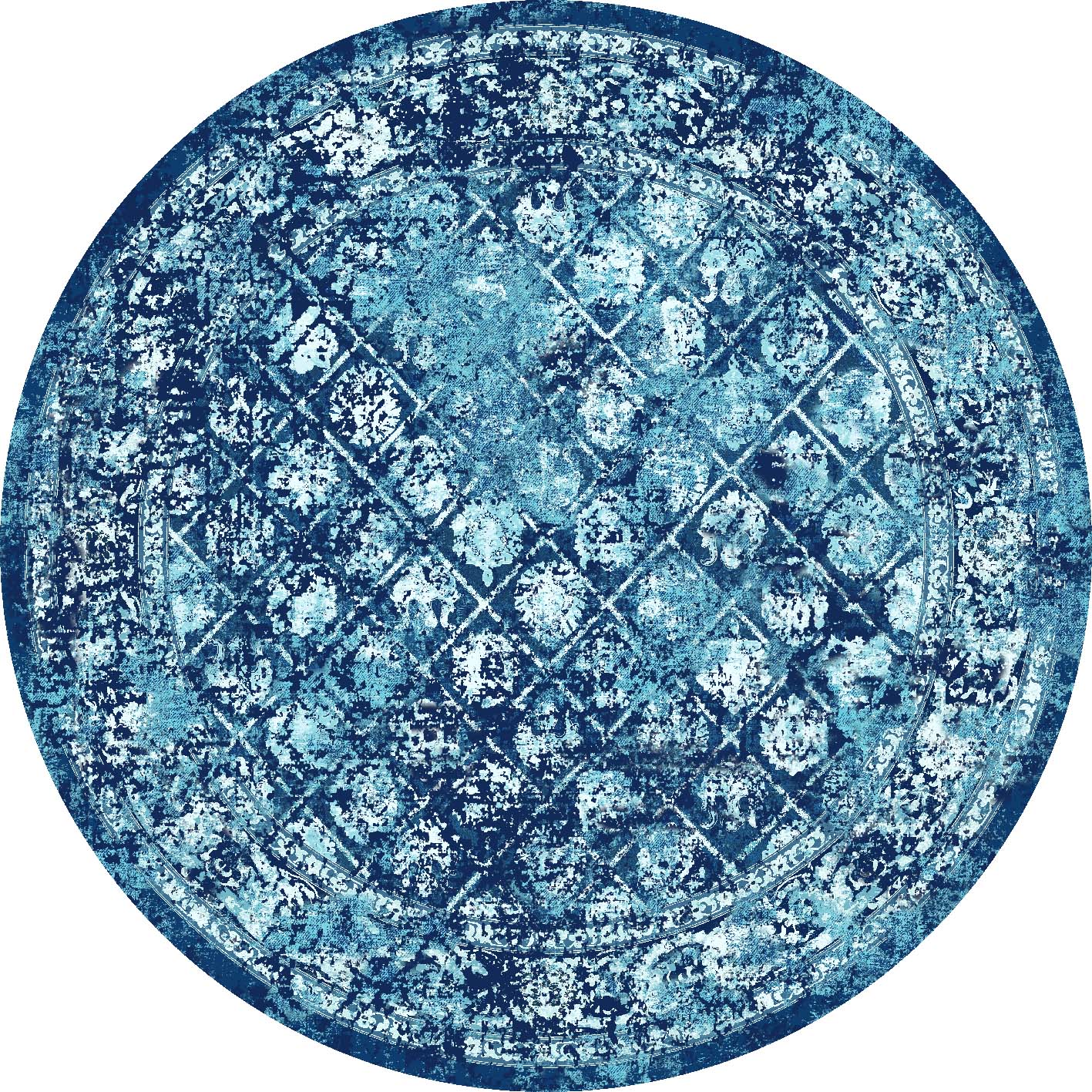 Round rug - Douz (blue)