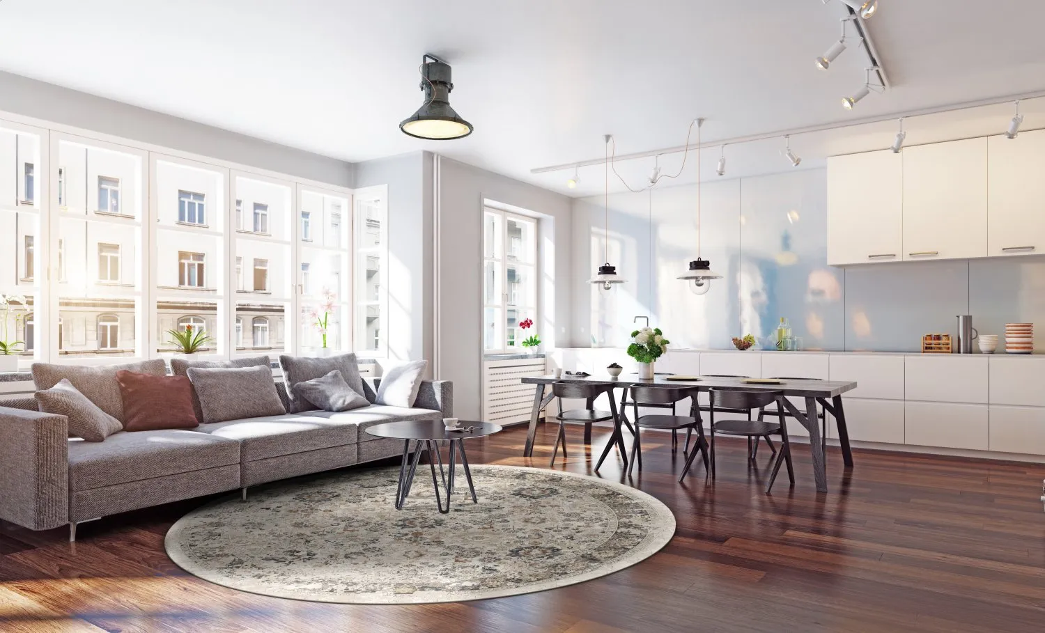 Round rug - Toujane (grey)