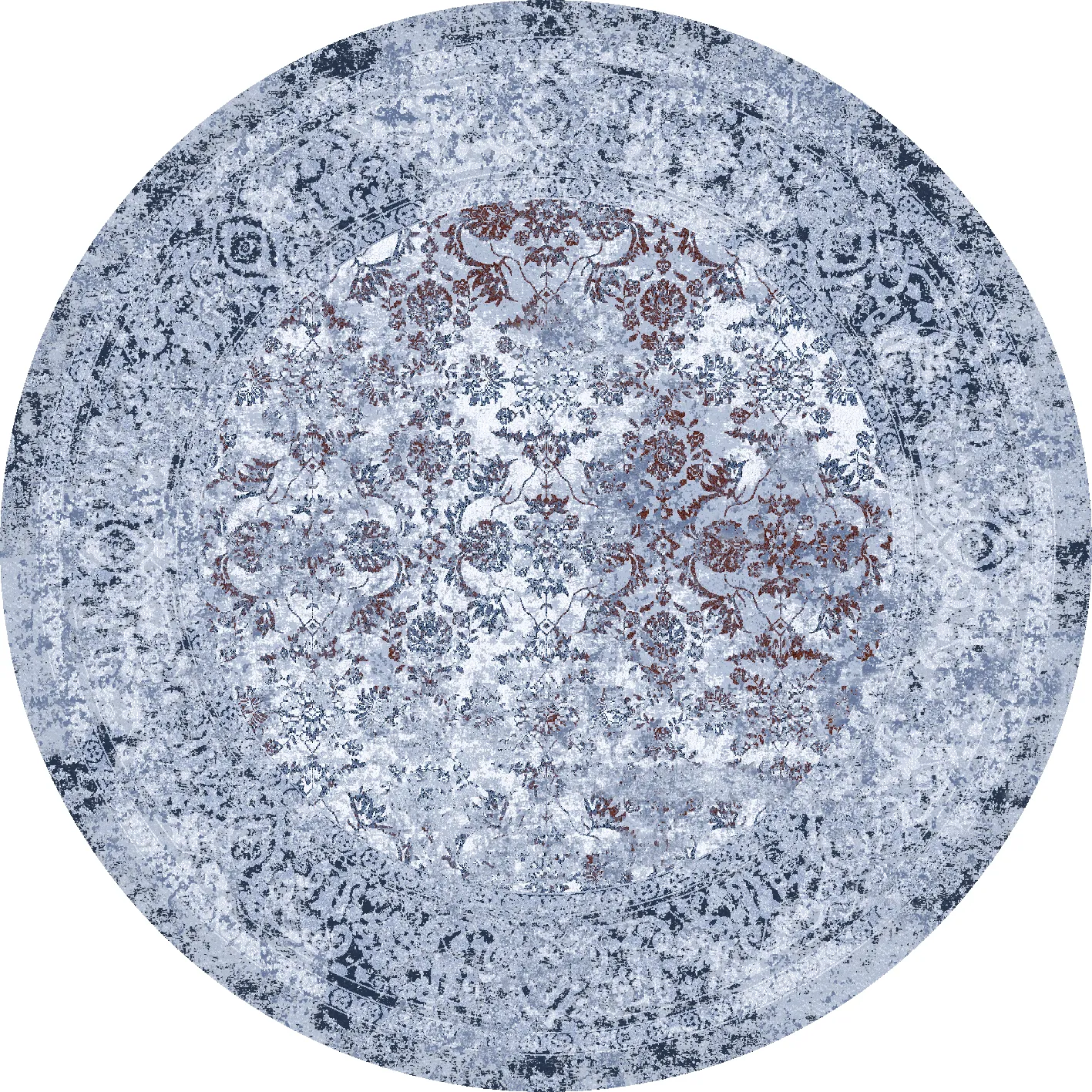 Round rug - Denizli (dark blue)