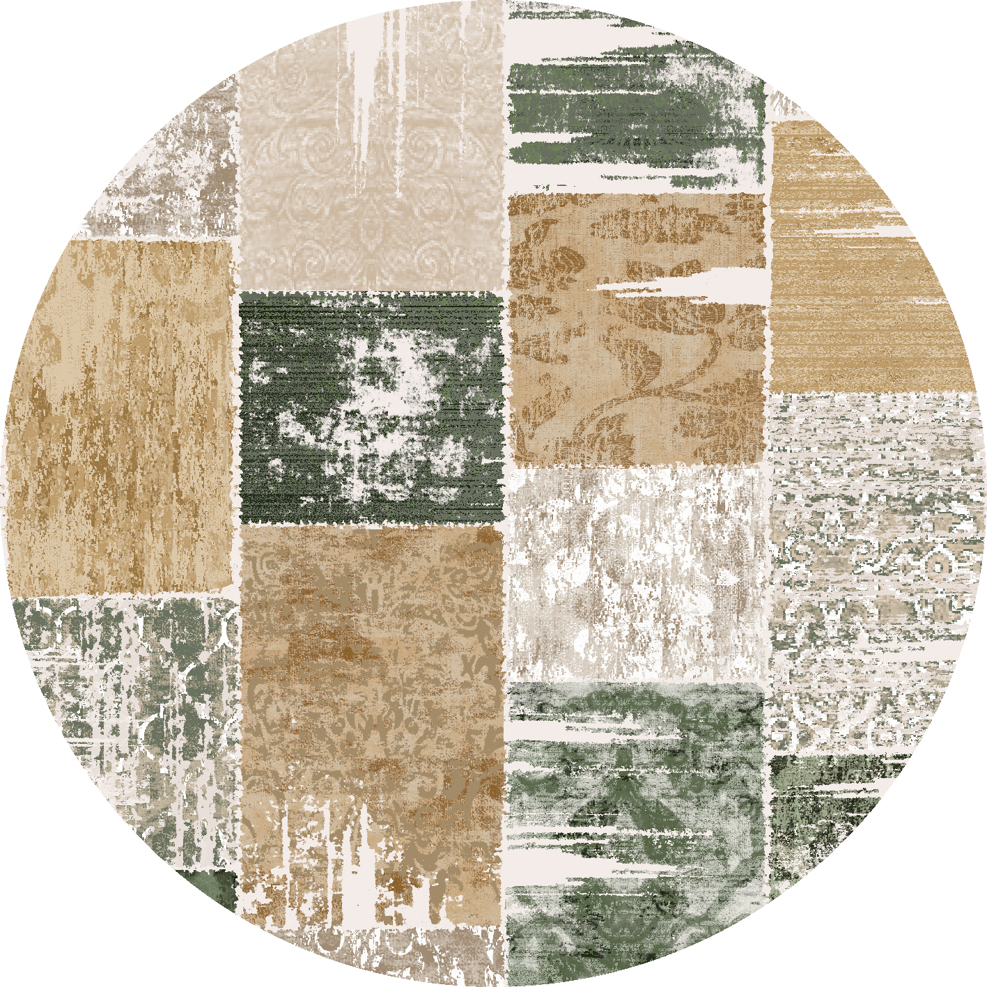 Round rug - Ephesus (green)