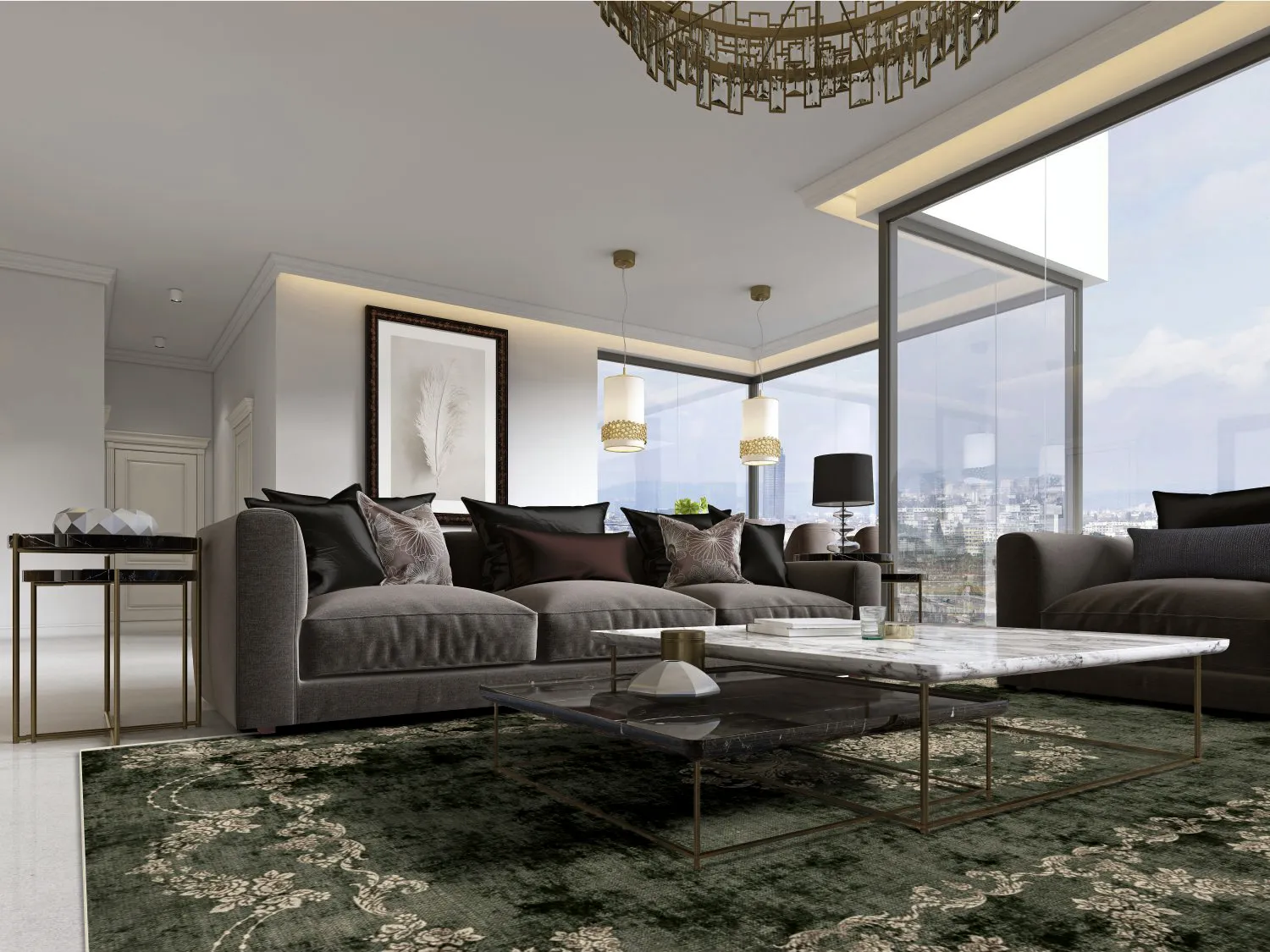 Wilton rug - Taknis (dark green)