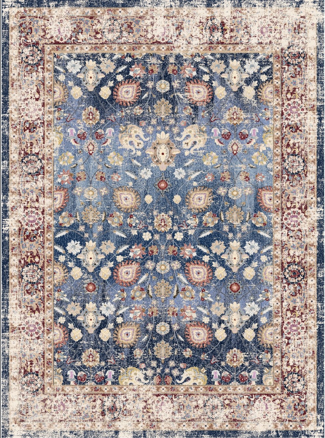 Wilton rug - Bouhjar (dark blue/multi)